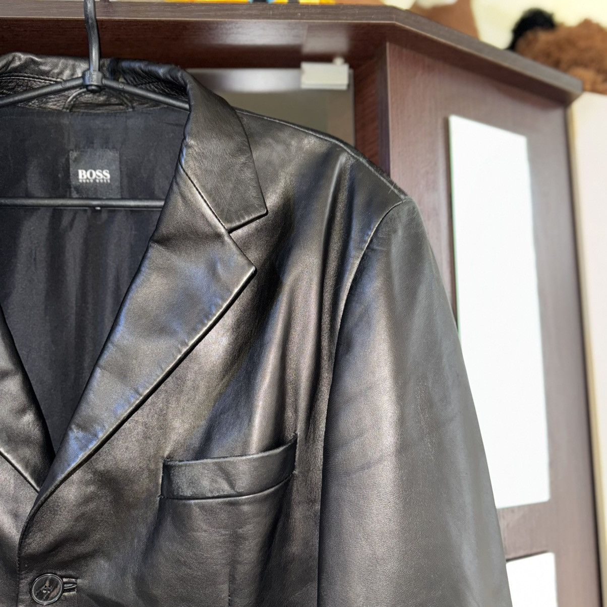 Hugo Boss Vintage 90s Hugo Boss Leather Jacket Coat Size US XL / EU 56 / 4 - 5 Thumbnail
