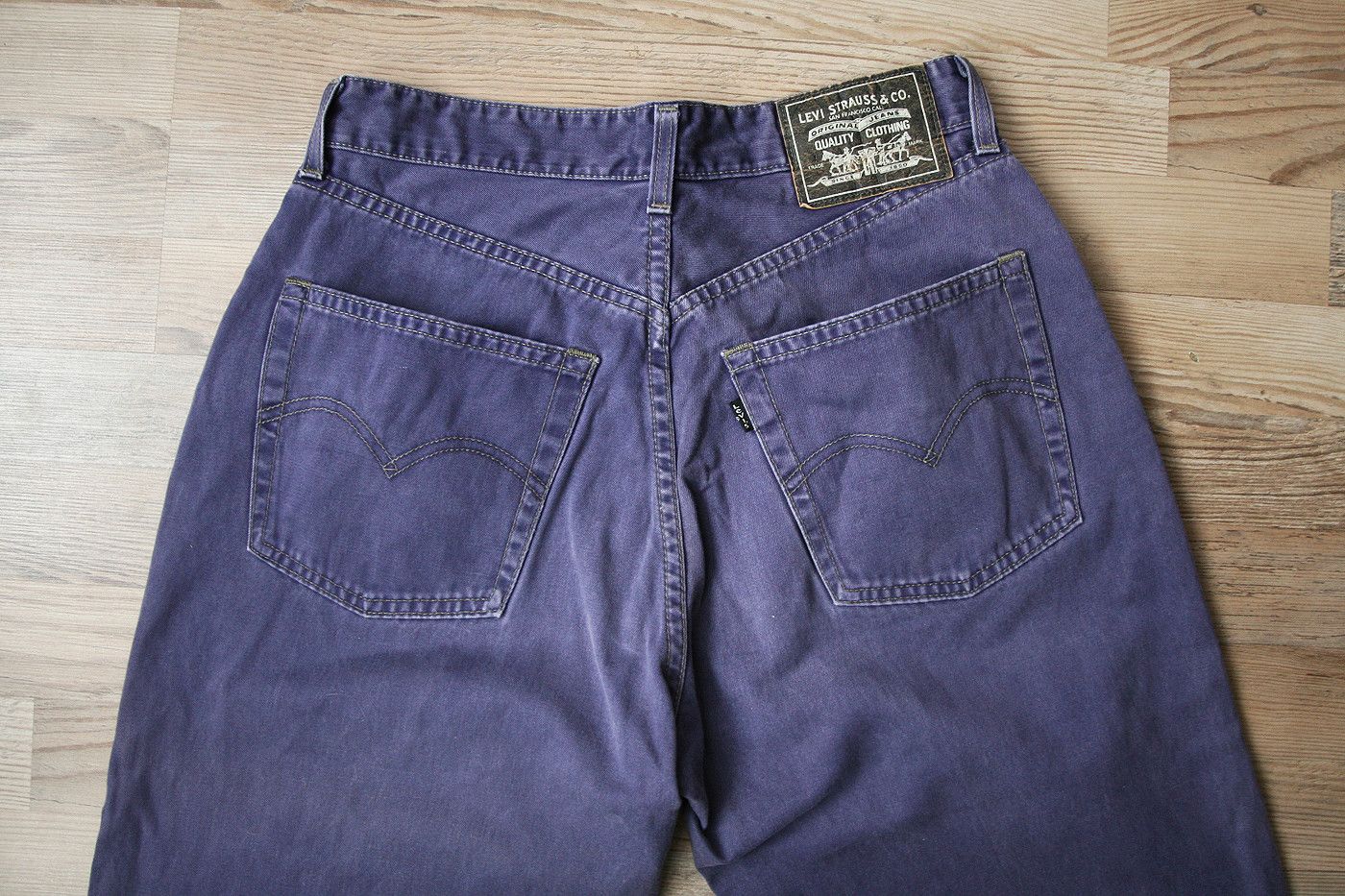 Levi's Vintage 90s 1991 Levi's 502 Purple Wash Denim Jeans Size US 30 / EU 46 - 5 Thumbnail