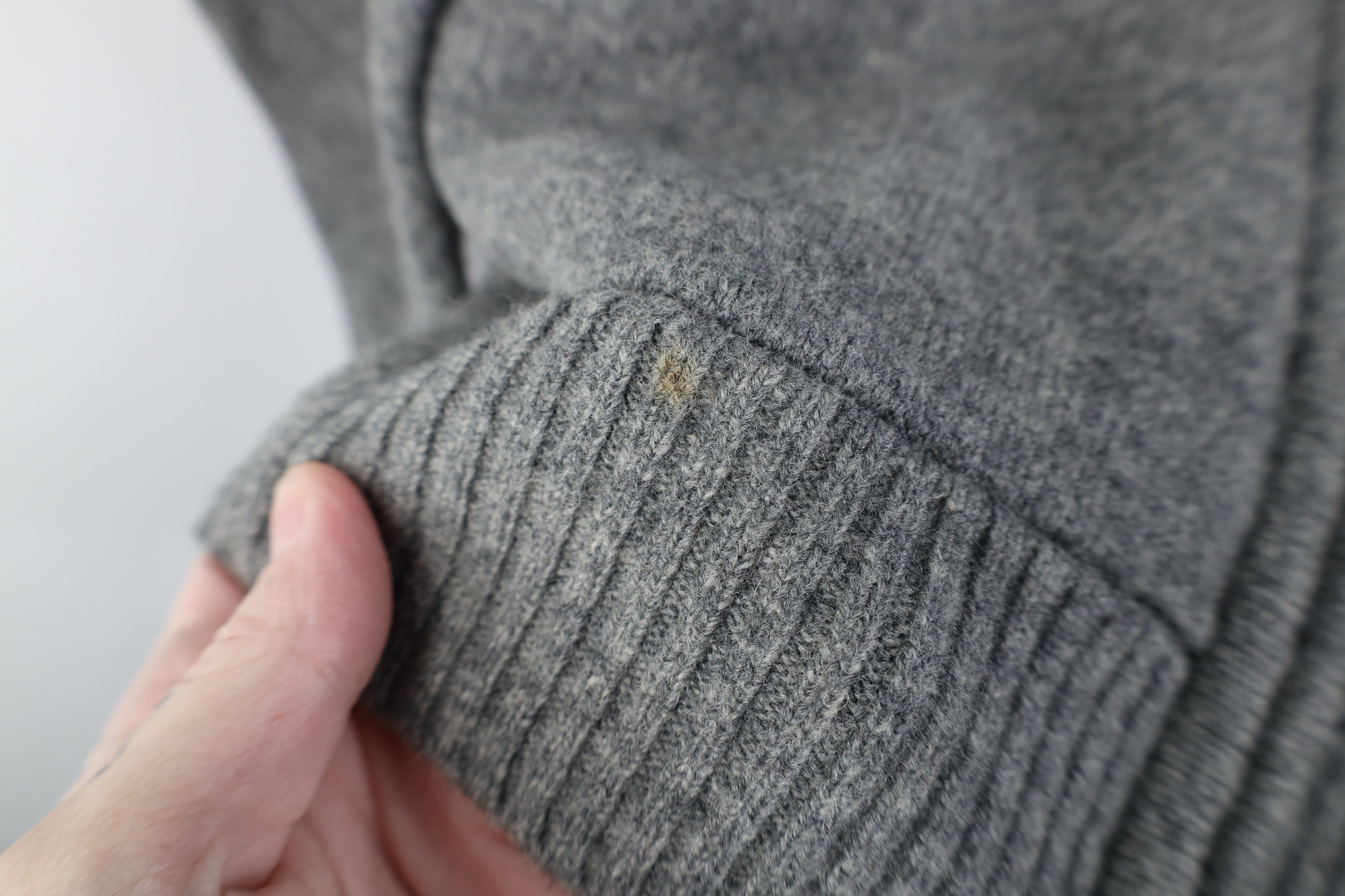 Gap Vintage 90s Gap Lambswool Knit Full Zip Hoodie Sweater Gray Size US L / EU 52-54 / 3 - 5 Thumbnail