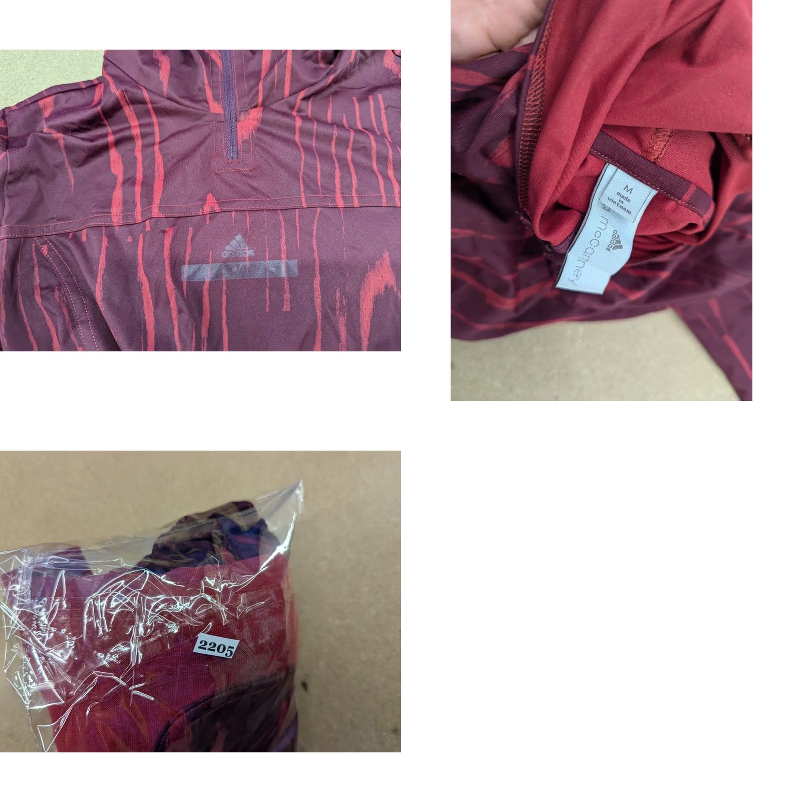 Adidas Adidas Stella McCartney Womens Top M Red Long Sleeve Hooded Sport Shirt Tank Pullover Breathable Elastic Waist Womens Regular Size M Red Size M / US 6-8 / IT 42-44 - 8 Thumbnail