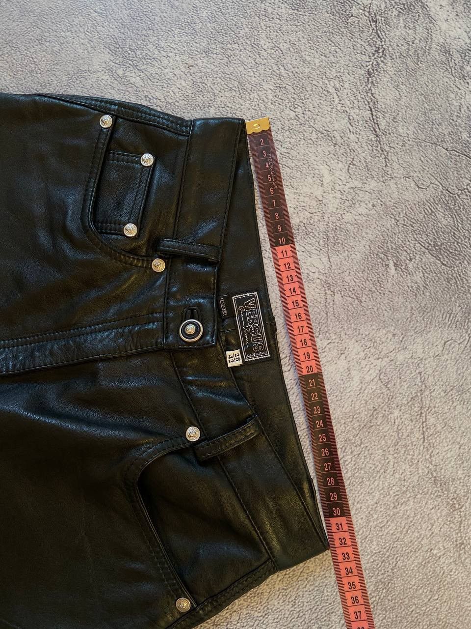 Versus Versace Versus Gianni Versace Vintage Leather Pants Iconic 90s women Size 28" / US 6 / IT 42 - 14 Thumbnail