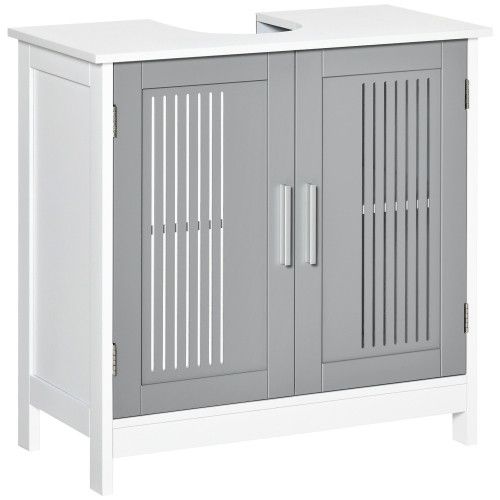 Designer × Homemade kleankin Modern Under Sink Cabinet with 2 Doors, Pedestal Un Size US L / EU 52-54 / 3 - 1 Thumbnail