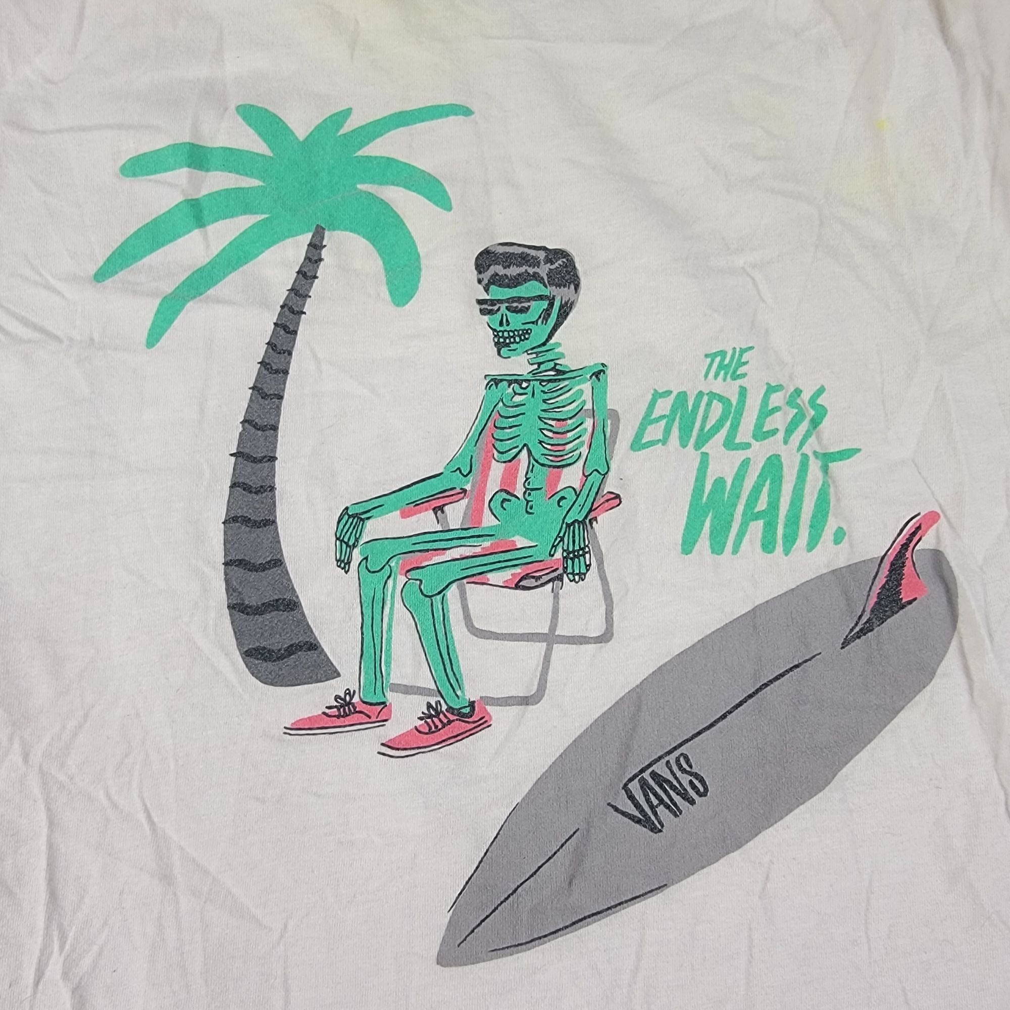 Vans Vans The Endless Wait Graphic Tee Adults Small White Short S Size US S / EU 44-46 / 1 - 4 Thumbnail
