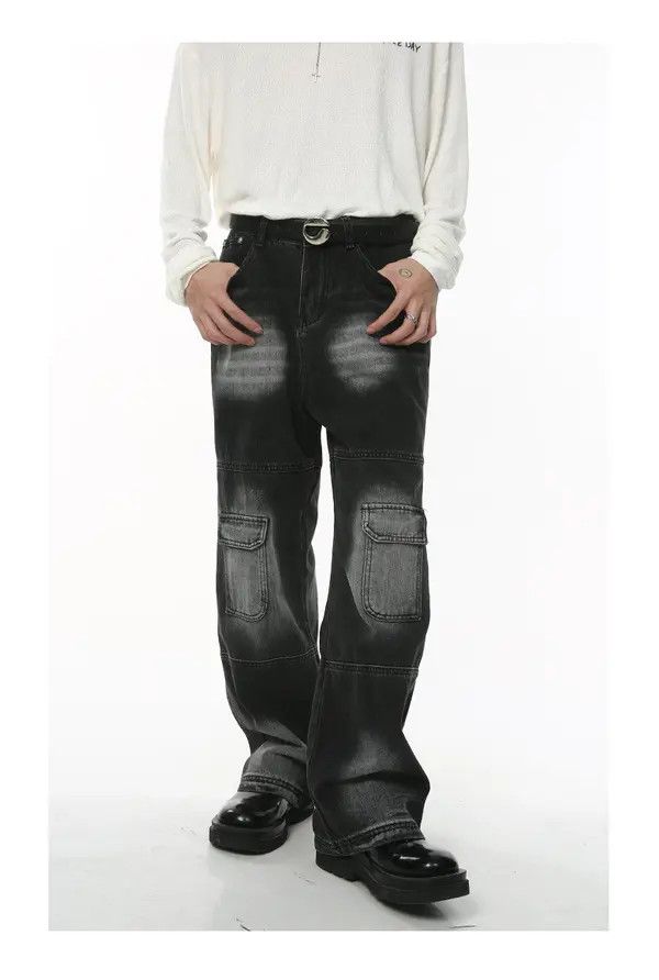 Japanese Brand VIBE Washed loose vintage punk cargo jeans Size US 32 / EU 48 - 1 Thumbnail