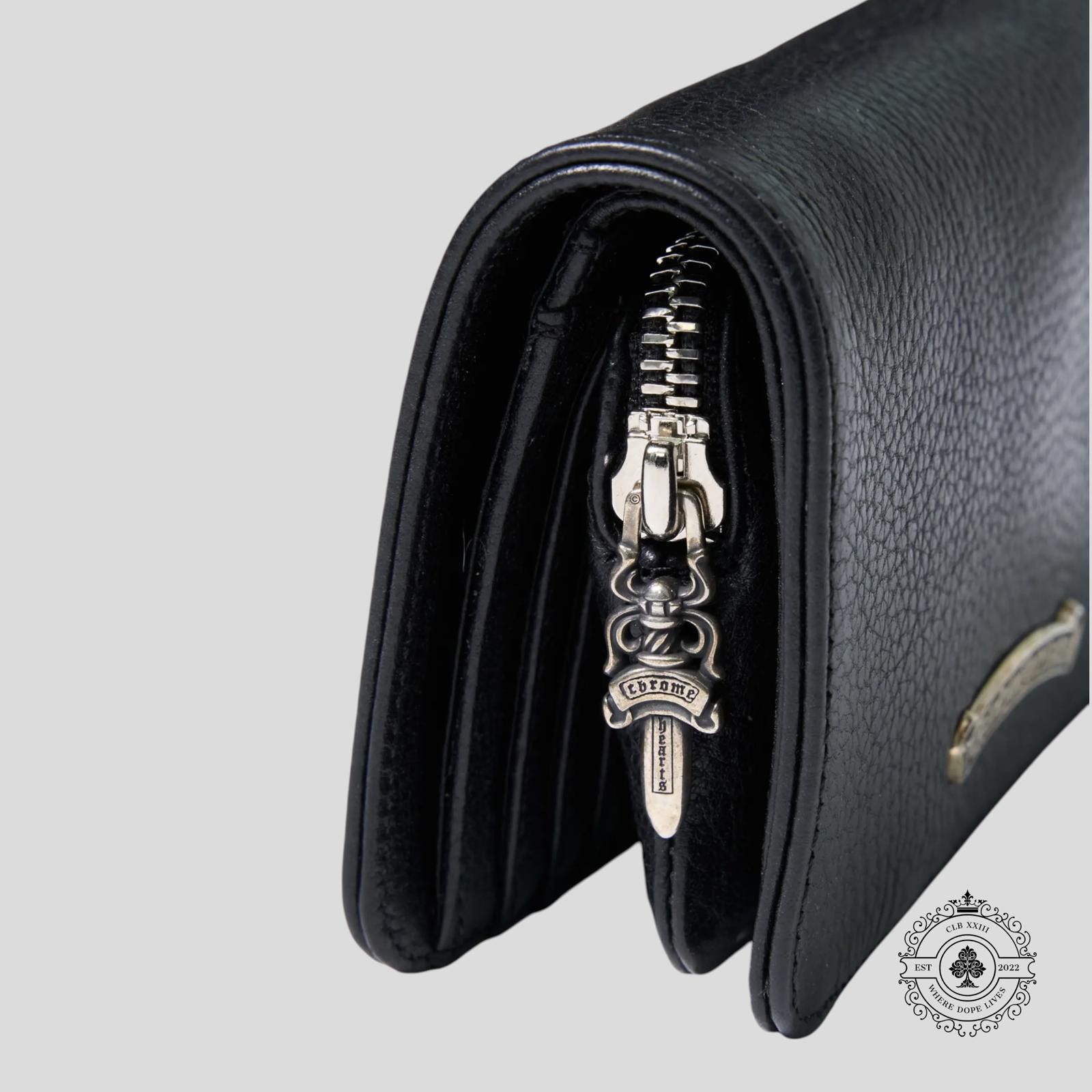 Chrome Hearts Chrome Hearts Joey Scroll Logo Leather Wallet in Black Size ONE SIZE - 2 Thumbnail