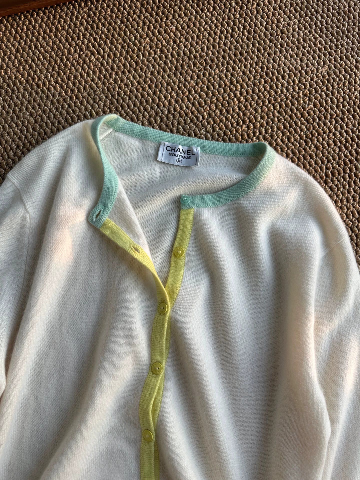 Chanel Chanel macaron cashmere knit cardigan women's colorful Size M / US 6-8 / IT 42-44 - 6 Thumbnail