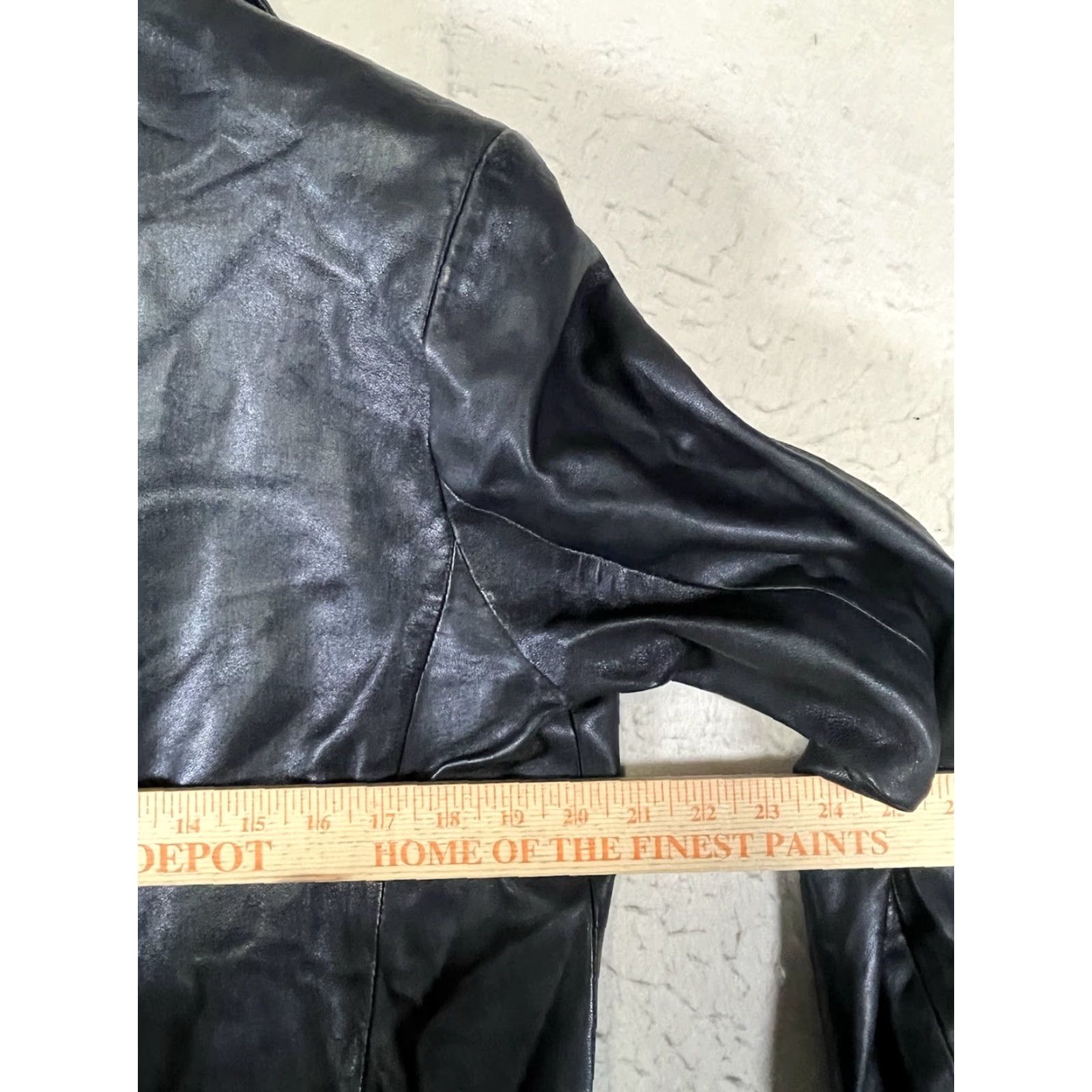 Vintage VINTAGE Comint Women Leather Trench Coat Long Coat Size M Black 90s Style Oversized Button Closure Women Size M / US 6-8 / IT 42-44 - 3 Thumbnail