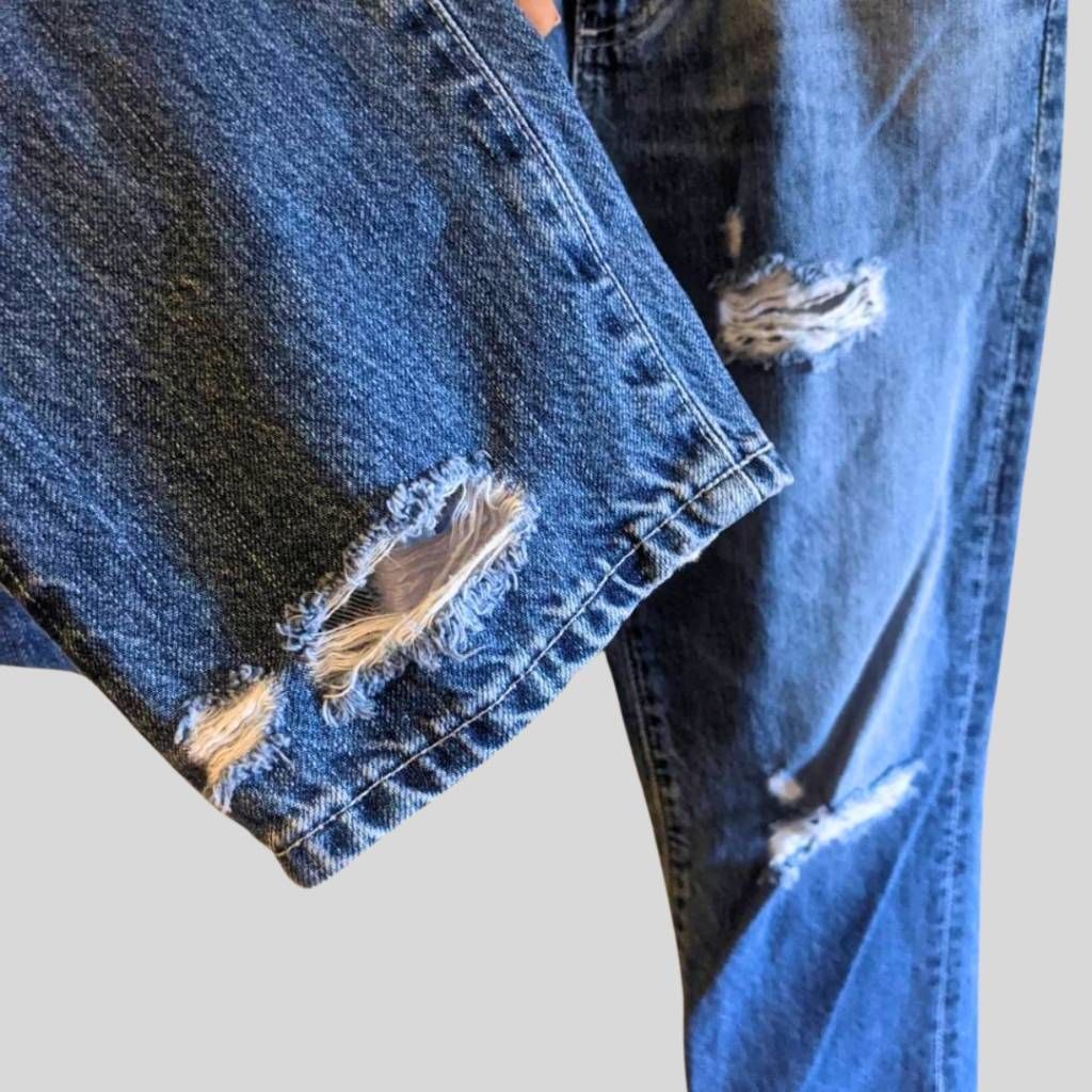AG Adriano Goldschmied AG-ED Phoebe Vintage Jeans 25R High Rise Tapered Distressed 100% Cotton Size 25" / US 0 / IT 36 - 12 Thumbnail