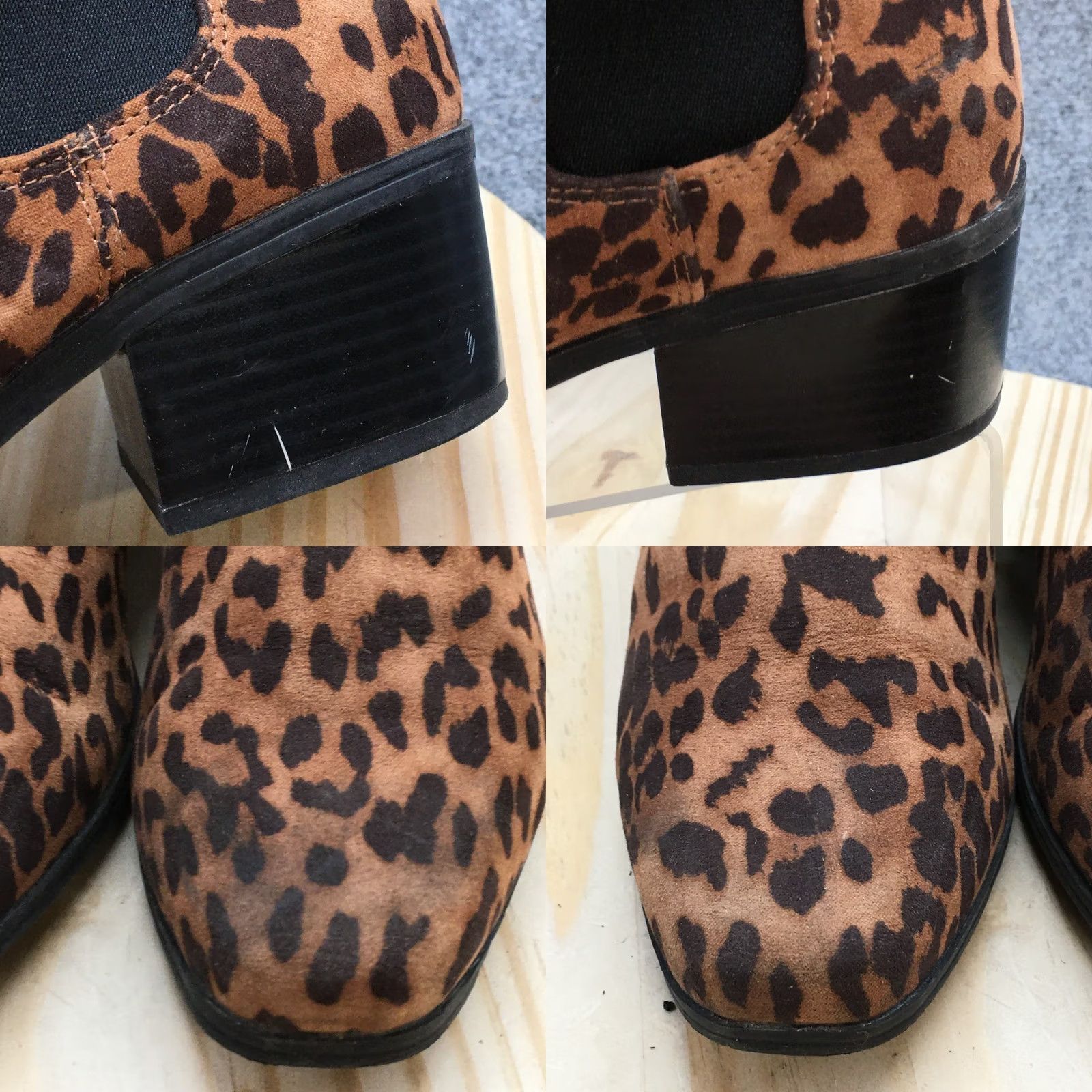 Vintage A New Day Boots Womens 8 Ellie Animal Print Chelsea Ankle Bootie Brown Black Size US 8 / IT 38 - 8 Thumbnail