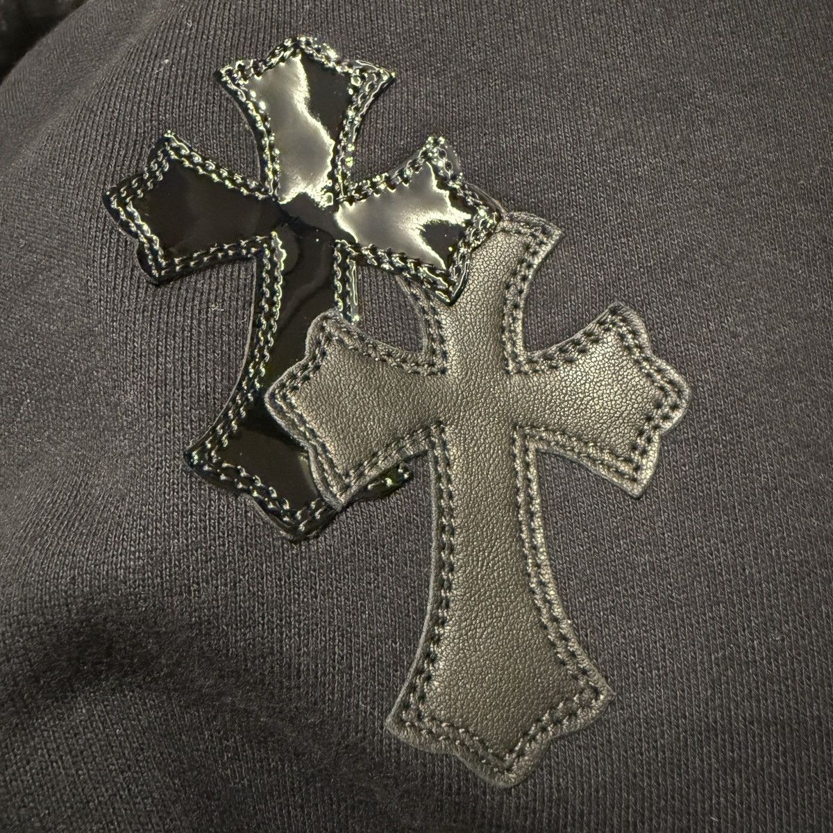 Chrome Hearts Chrome Hearts Oversize Black Cross Patch Sweatpants size S Size 26" / US 2 / IT 38 - 4 Thumbnail