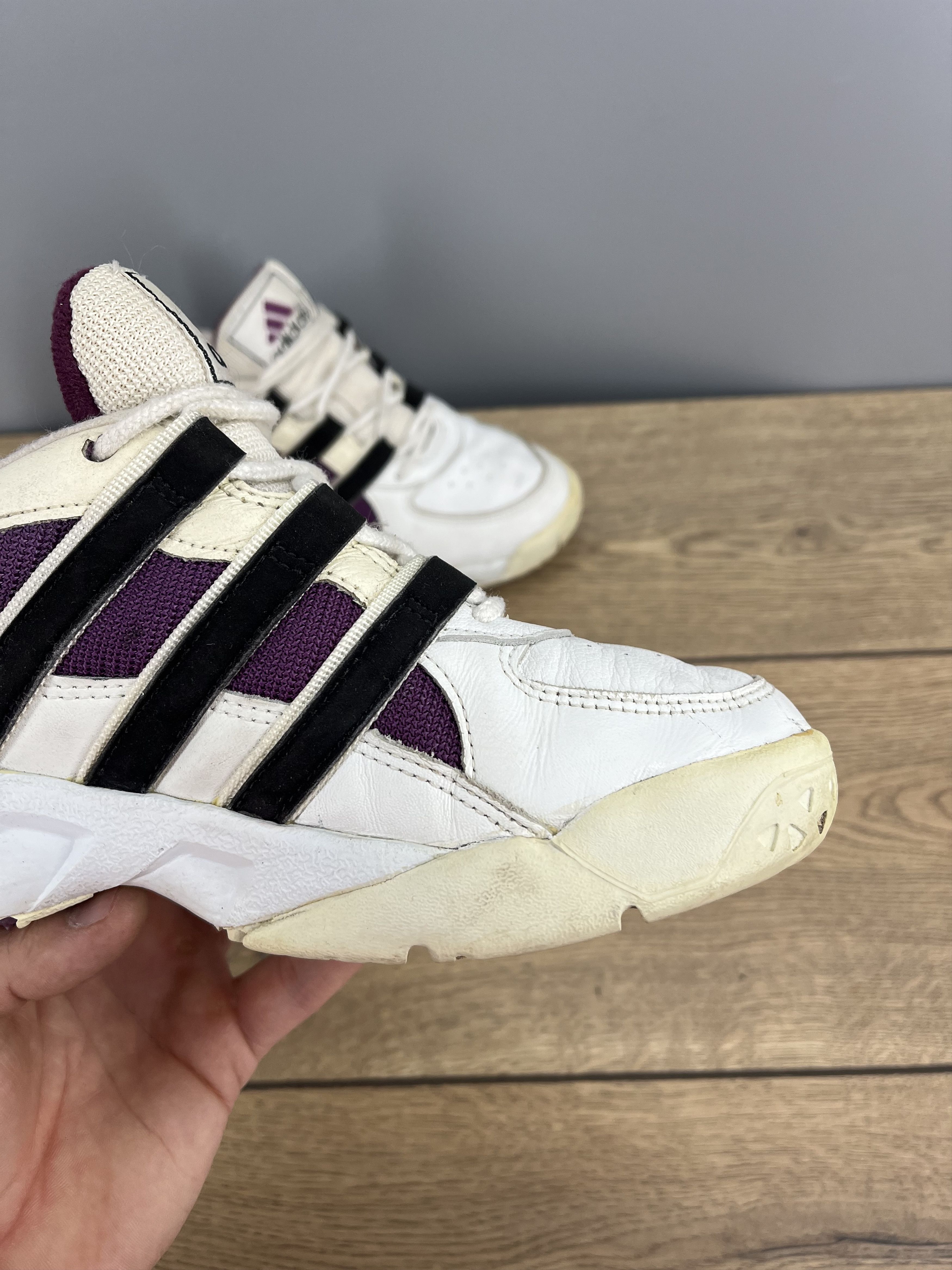Adidas Vintage 1997 adidas Women’s Trainers White Black Purple Size US 8 / IT 38 - 8 Thumbnail