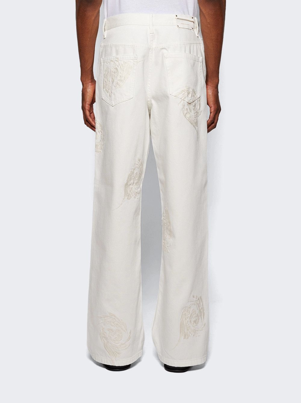 Dries Van Noten o1mle0226 Pine Embroidered Pants in Neutrals Size US 34 / EU 50 - 4 Thumbnail