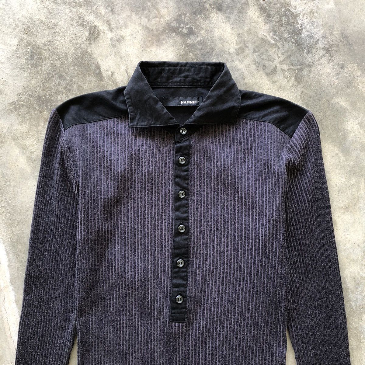 Katharine Hamnett London HAMNETT Unisex Bodycon Longsleeve Polo Shirt Size US L / EU 52-54 / 3 - 2 Thumbnail