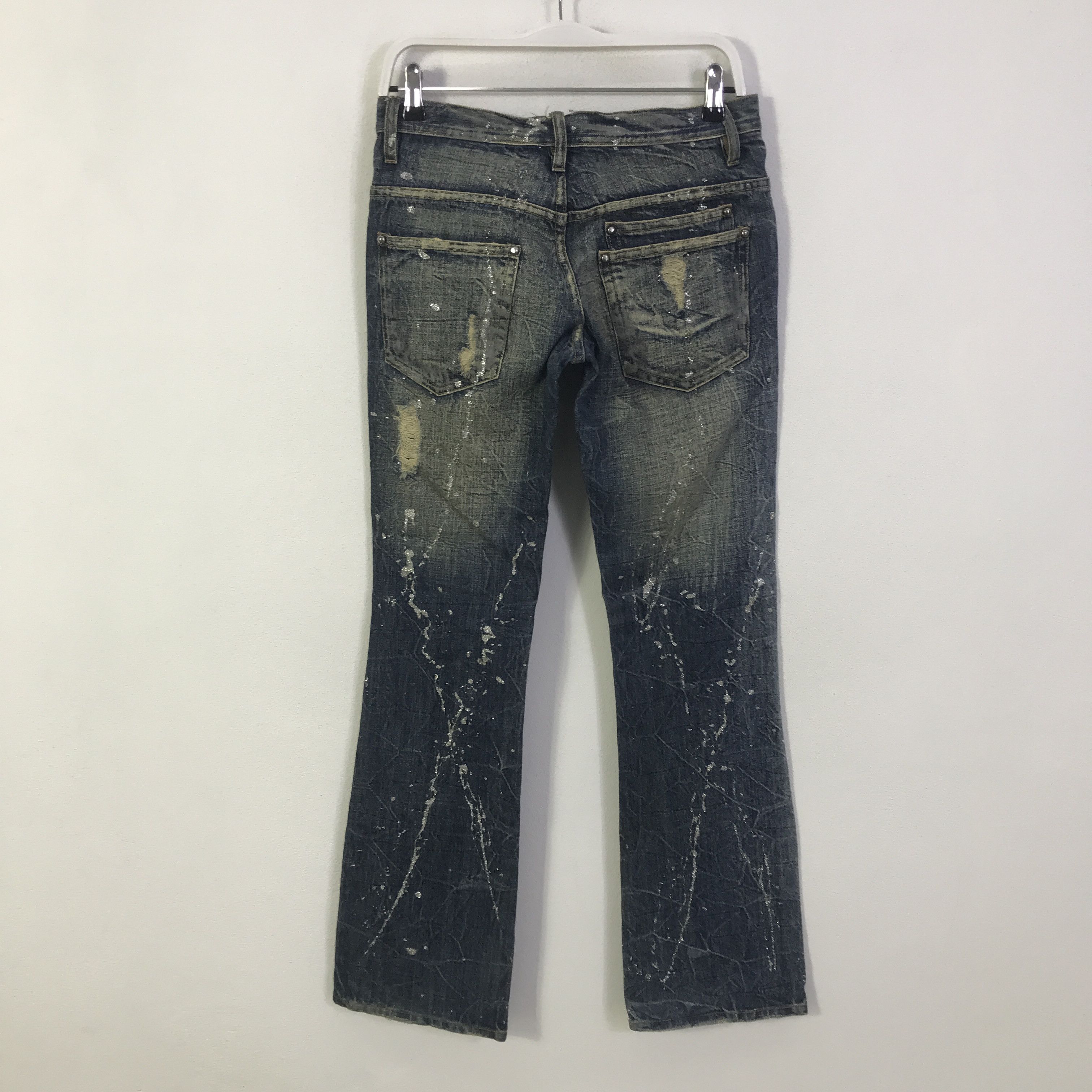 Japanese Brand Flared Midas explosion distressed Bootcut pants K130B18 Size US 29 - 4 Thumbnail
