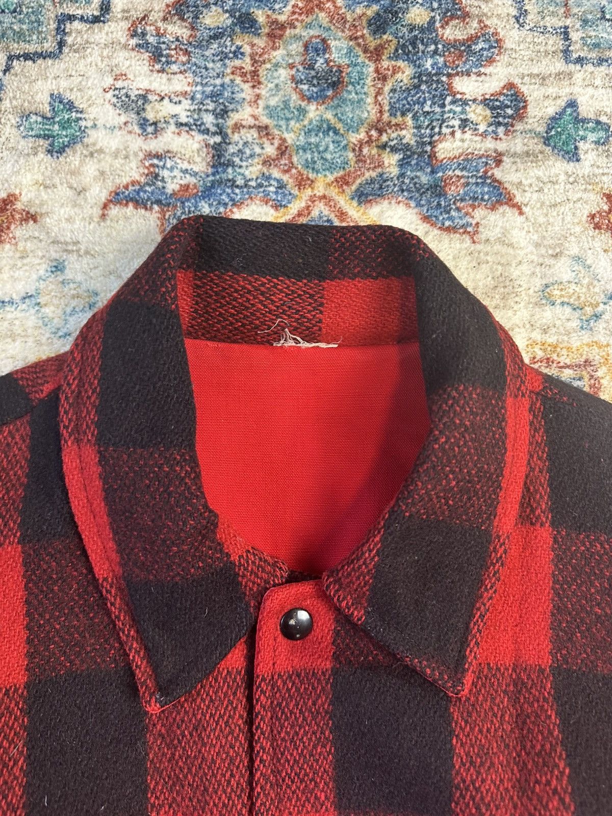 Vintage Vintage 1970s Red Buffalo Plaid Reversible Hunting Jacket Size US L / EU 52-54 / 3 - 3 Thumbnail