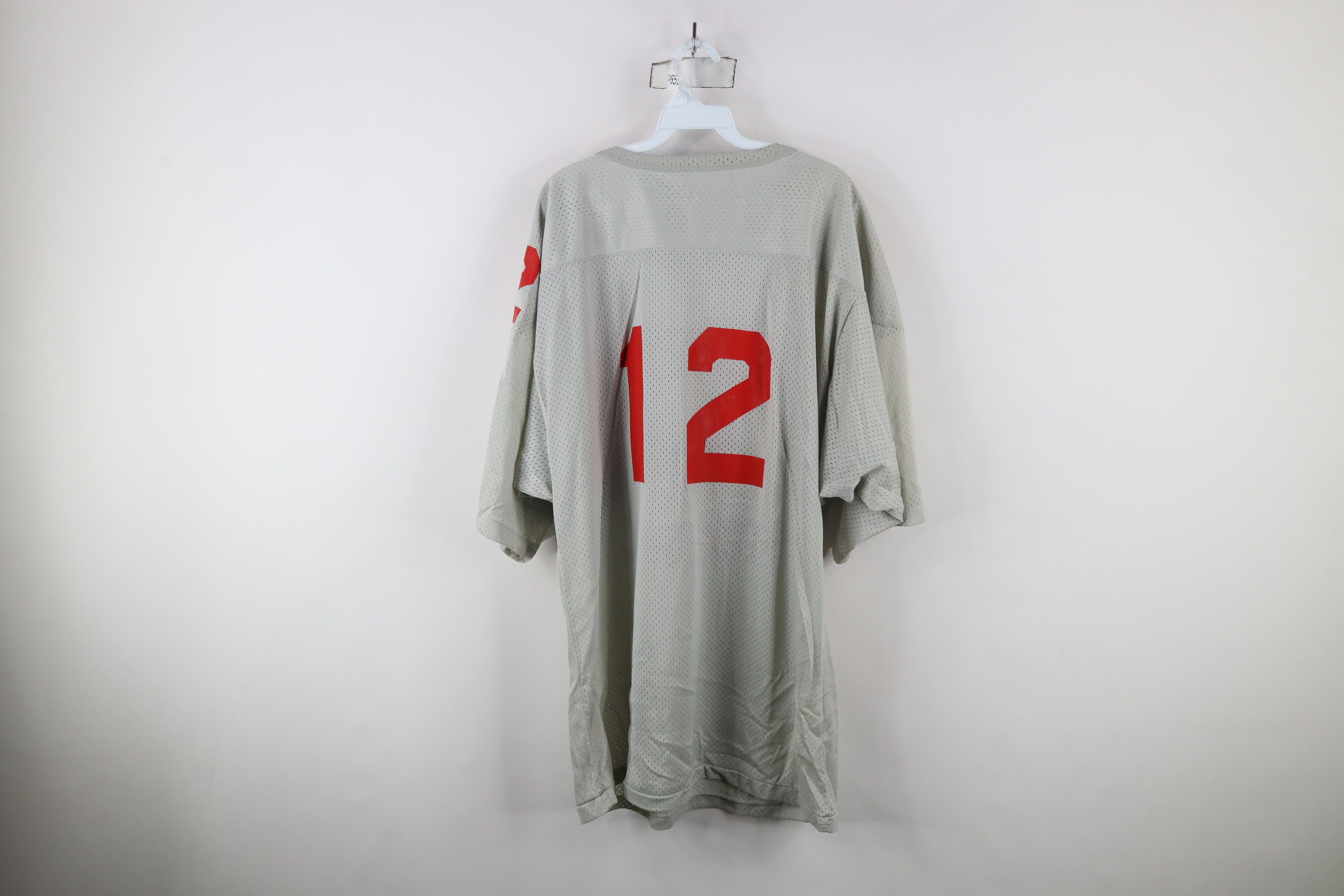 Vintage Vintage 90s Bedford Football Mesh Football Jersey Gray USA Size US XL / EU 56 / 4 - 12 Thumbnail
