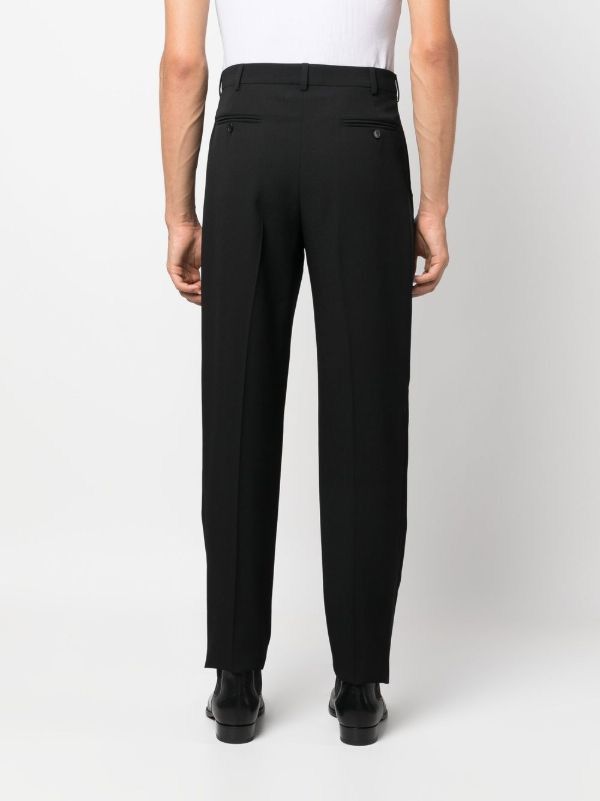 Saint Laurent Paris Saint Laurent Black Le Smoking pants in grain de poudre Size US 34 / EU 50 - 4 Thumbnail