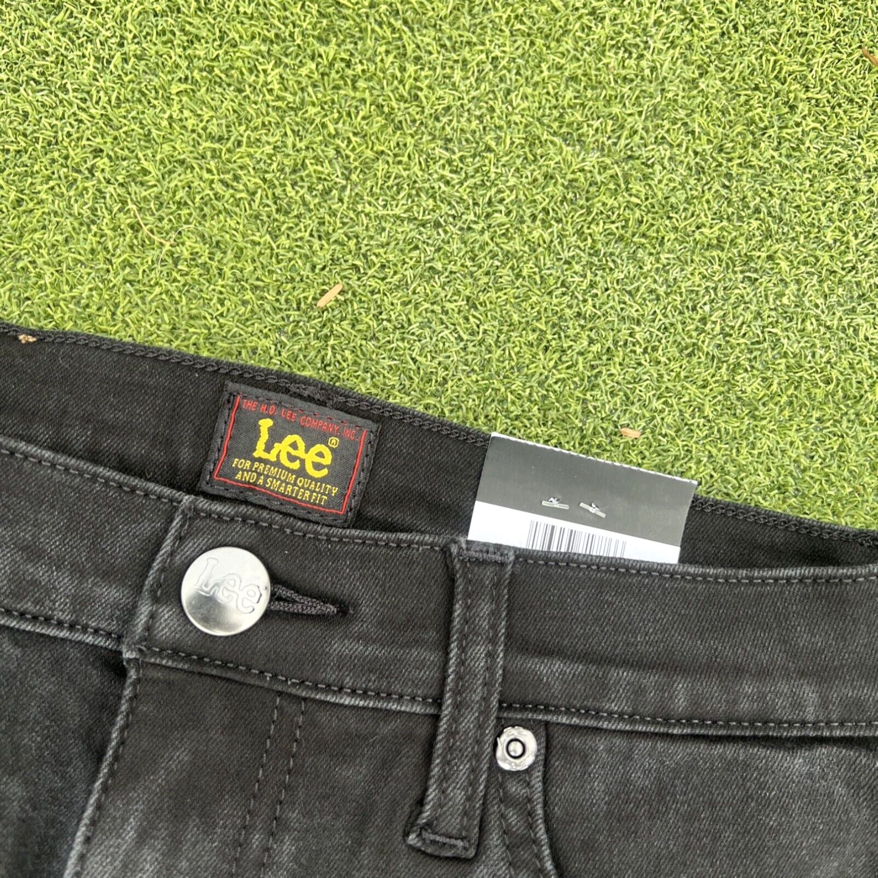 Lee Lee straight leg black Denim Jeans sz 6m New With Tags 27x29 Size 27" / US 4 / IT 40 - 3 Thumbnail