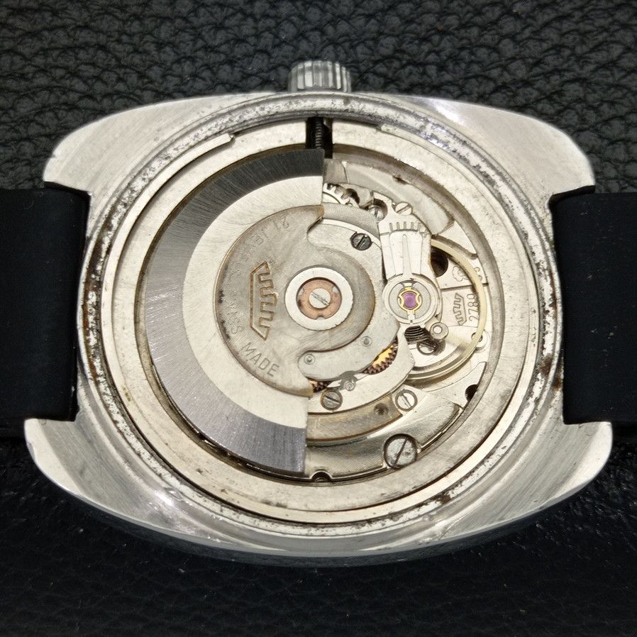 Fortis RARE SWISS MENS FORTIS DAY/DATE @ 6 AUTO WATCH a425146-R Size 38 - 10 Thumbnail