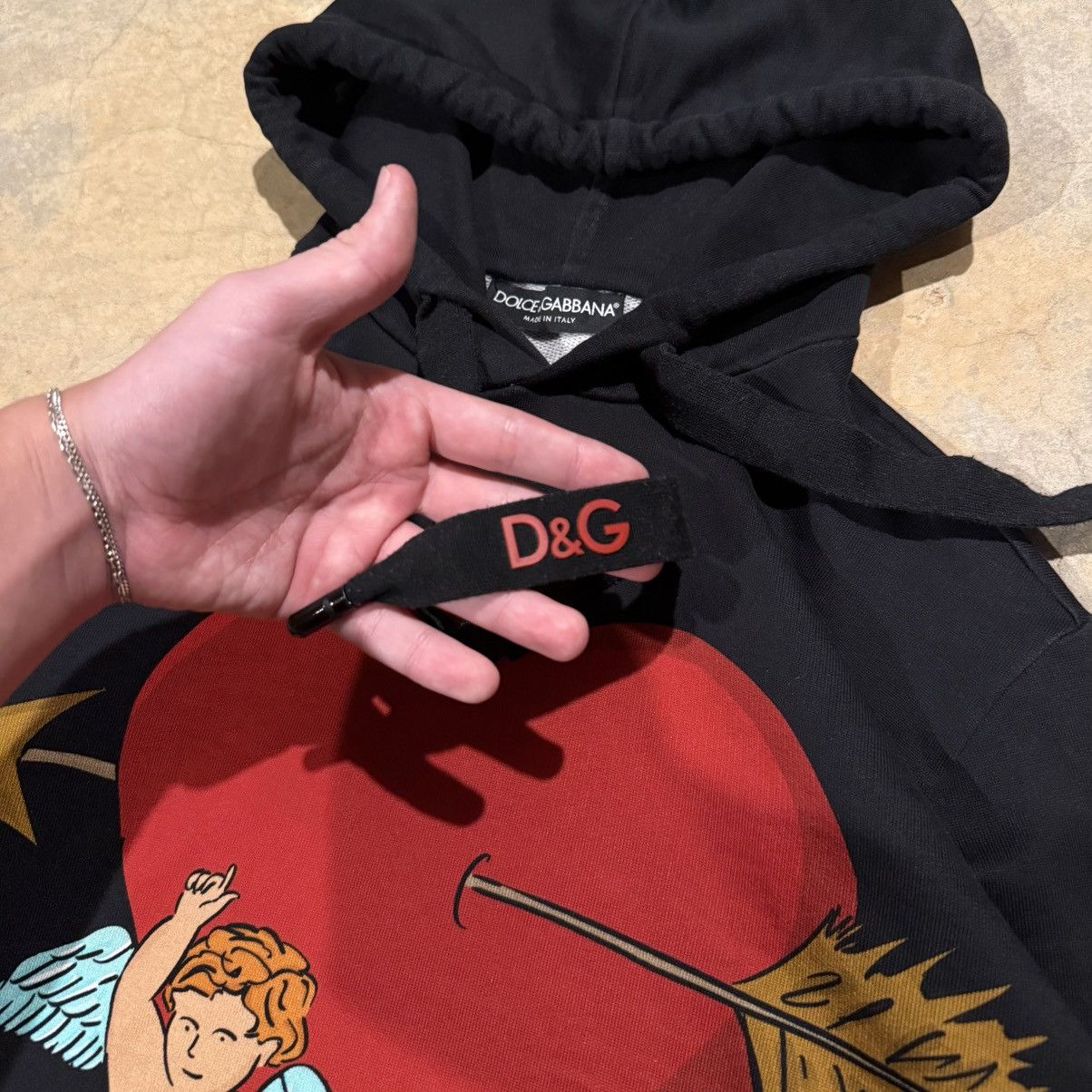 Dolce & Gabbana Dolce & Gabbana Cupid All I Need Is Love Hooded Sweatshirt Size US M / EU 48-50 / 2 - 4 Thumbnail