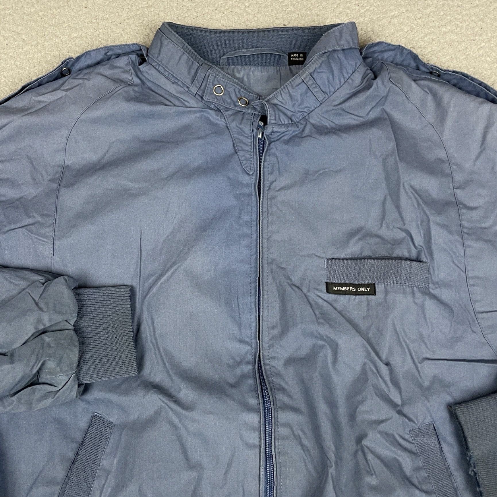 Members Only VINTAGE Members Only Jacket Mens 46 Moto Blue Full Zip Cafe Racer Casual Size US S / EU 44-46 / 1 - 2 Thumbnail