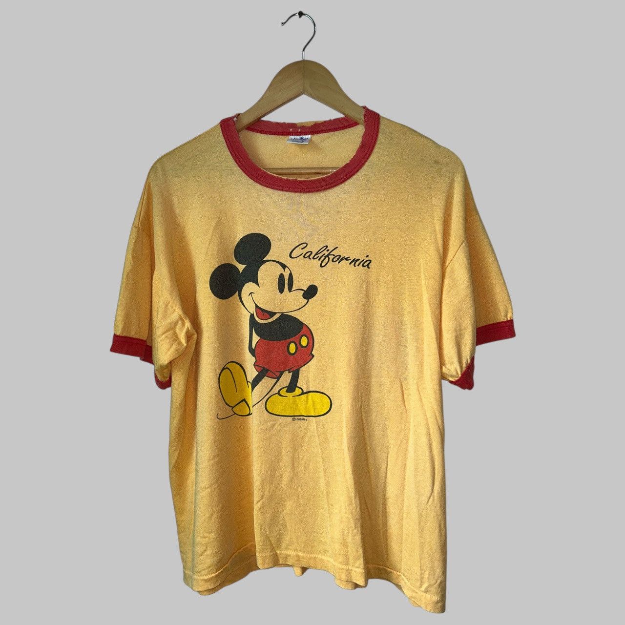 Mickey Mouse 80s Distressed California Ringer Tee Size US L / EU 52-54 / 3 - 2 Thumbnail