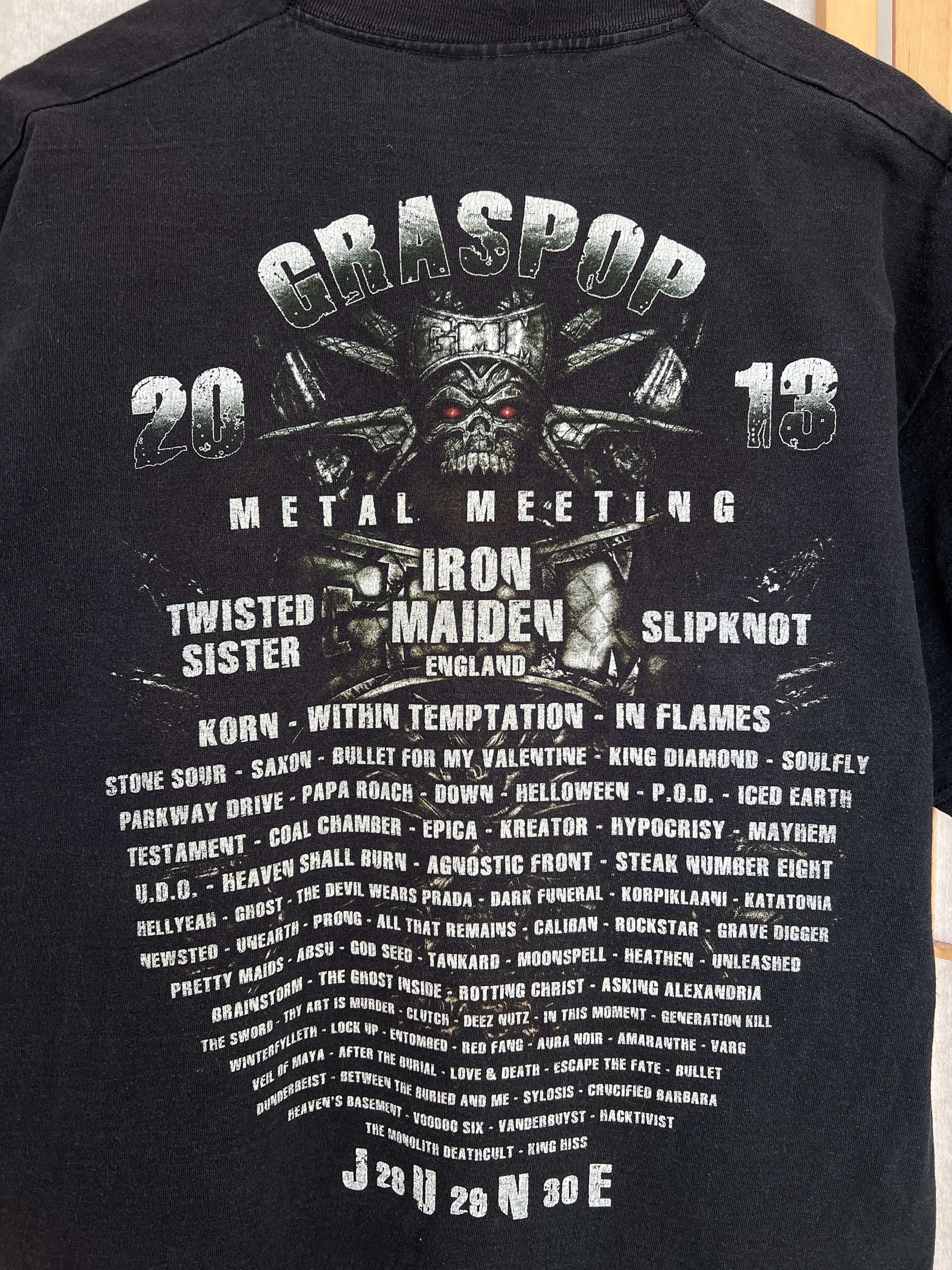 Vintage Rare! Graspop Metal meeting VTG 2013 faded sun t shirt tour Size US XL / EU 56 / 4 - 4 Thumbnail
