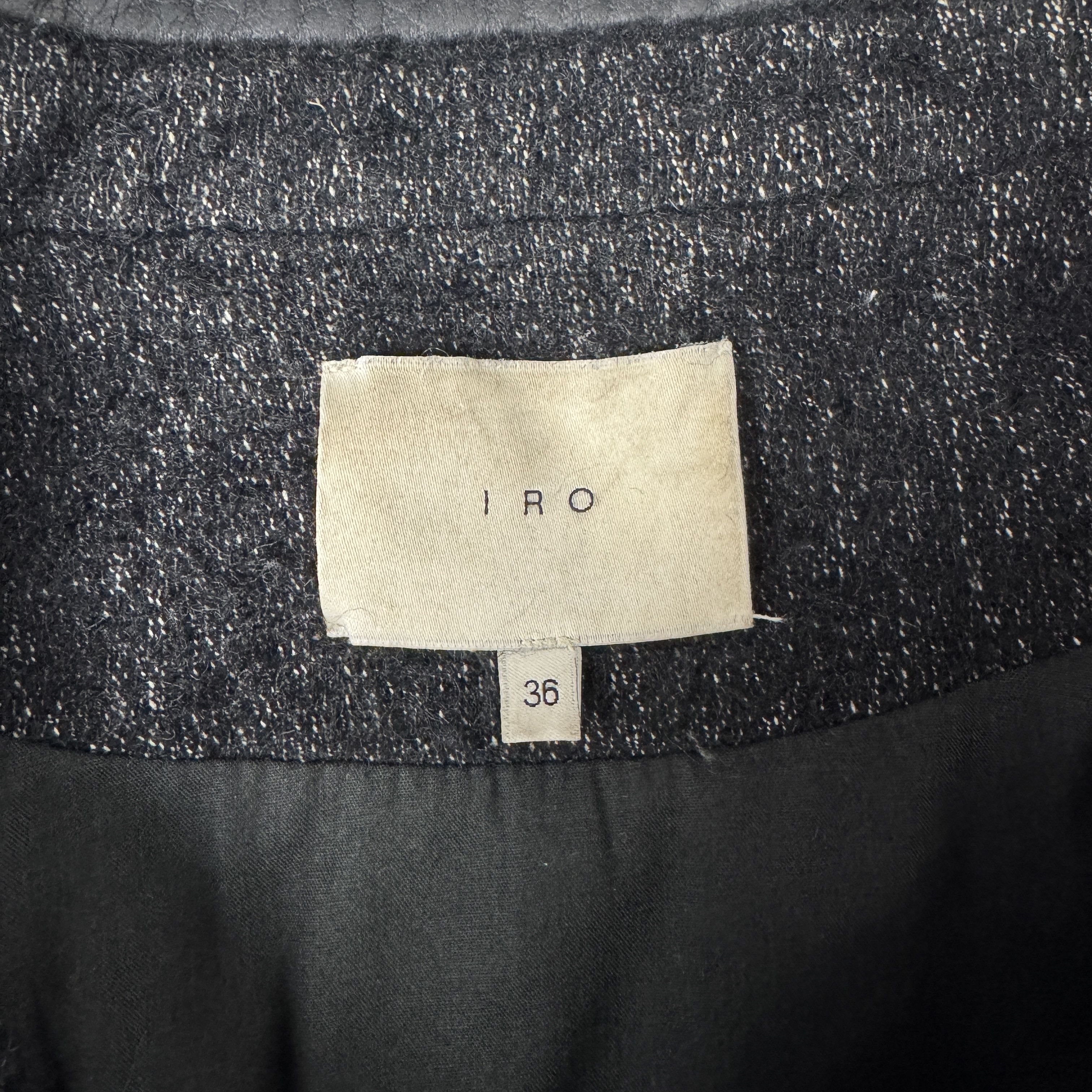 Iro IRO coat made of wool and alpaca with leather details Size XS / US 0-2 / IT 36-38 - 3 Thumbnail