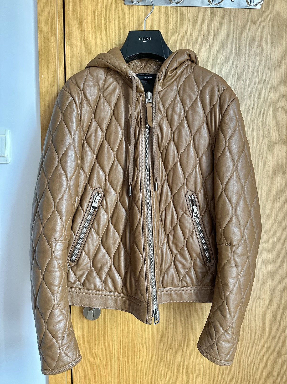 Tom Ford Tom Ford quilted leather jacket with hood Size US M / EU 48-50 / 2 - 2 Thumbnail