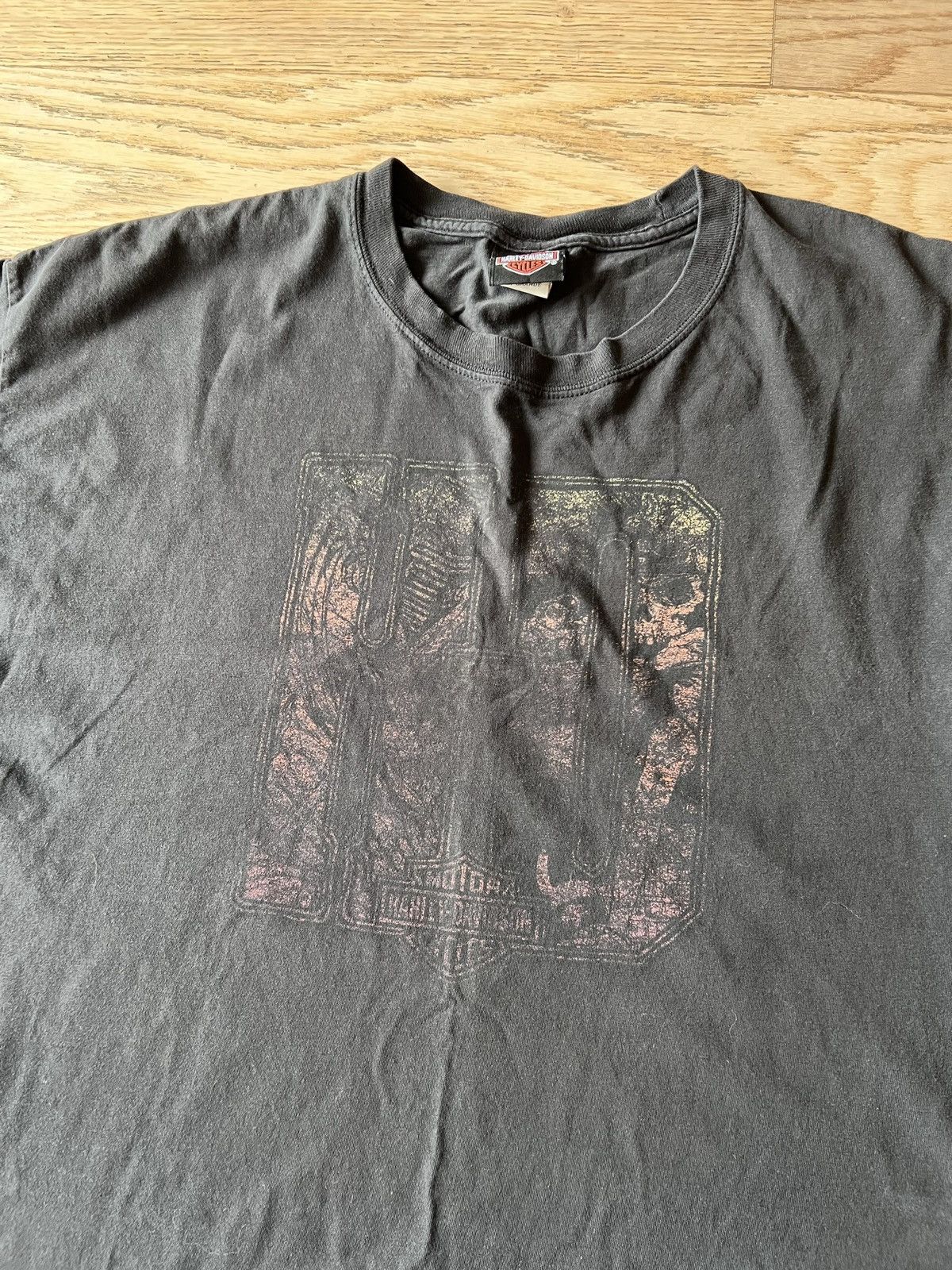 Harley Davidson × Vintage Vintage Harley Davidson Las Vegas Nevada faded T shirt Y2K Size US XXL / EU 58 / 5 - 1 Thumbnail