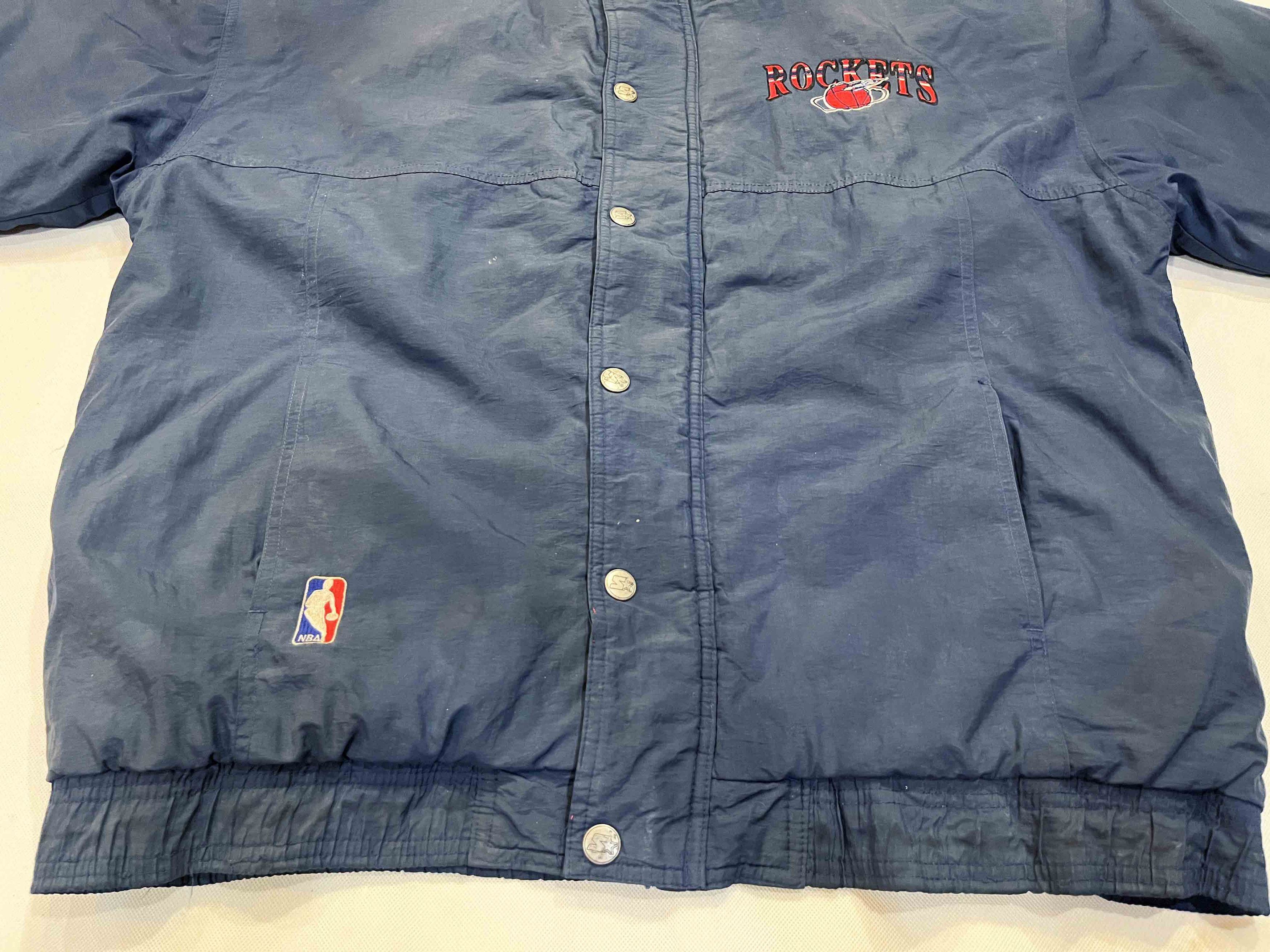 NBA × Starter × Vintage Vintage Starter NBA Houston Rockets Full Zip Puffer Jacket Size US L / EU 52-54 / 3 - 9 Thumbnail