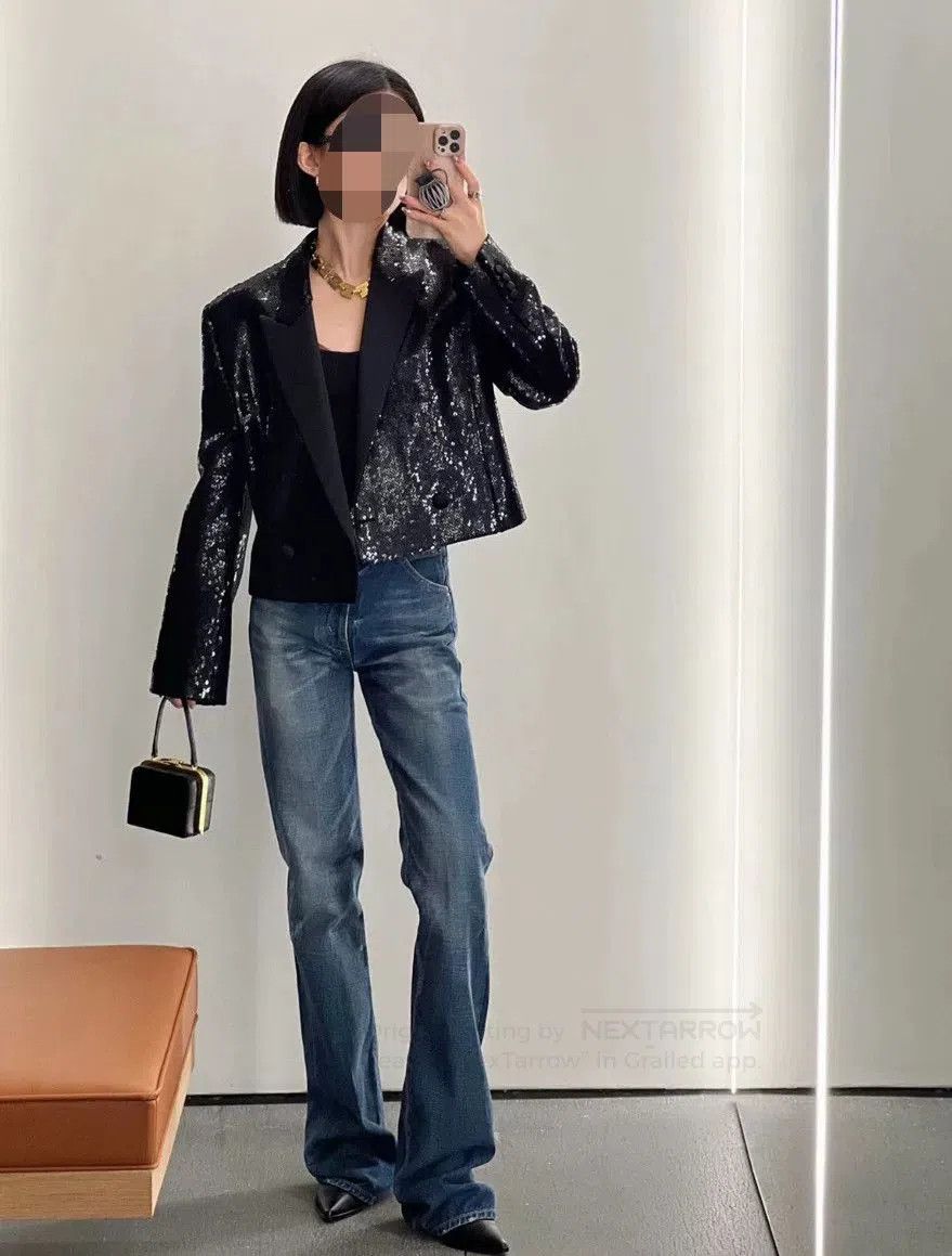 Celine Celine Military Sequin Jacket. Size S / US 4 / IT 40 - 1 Thumbnail