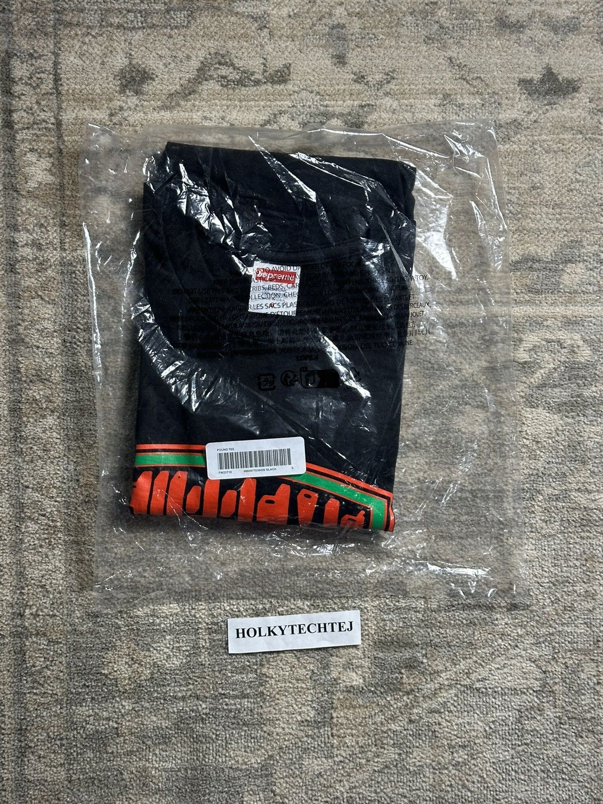 Supreme Supreme Pound Tee - Black - S - FW23 Size US S / EU 44-46 / 1 - 2 Thumbnail