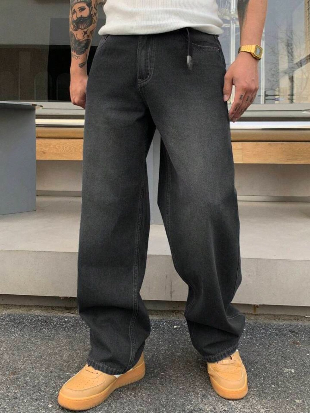 Japanese Brand × Jean Solid Simple Color Jeans sh Size US 33 - 1 Thumbnail