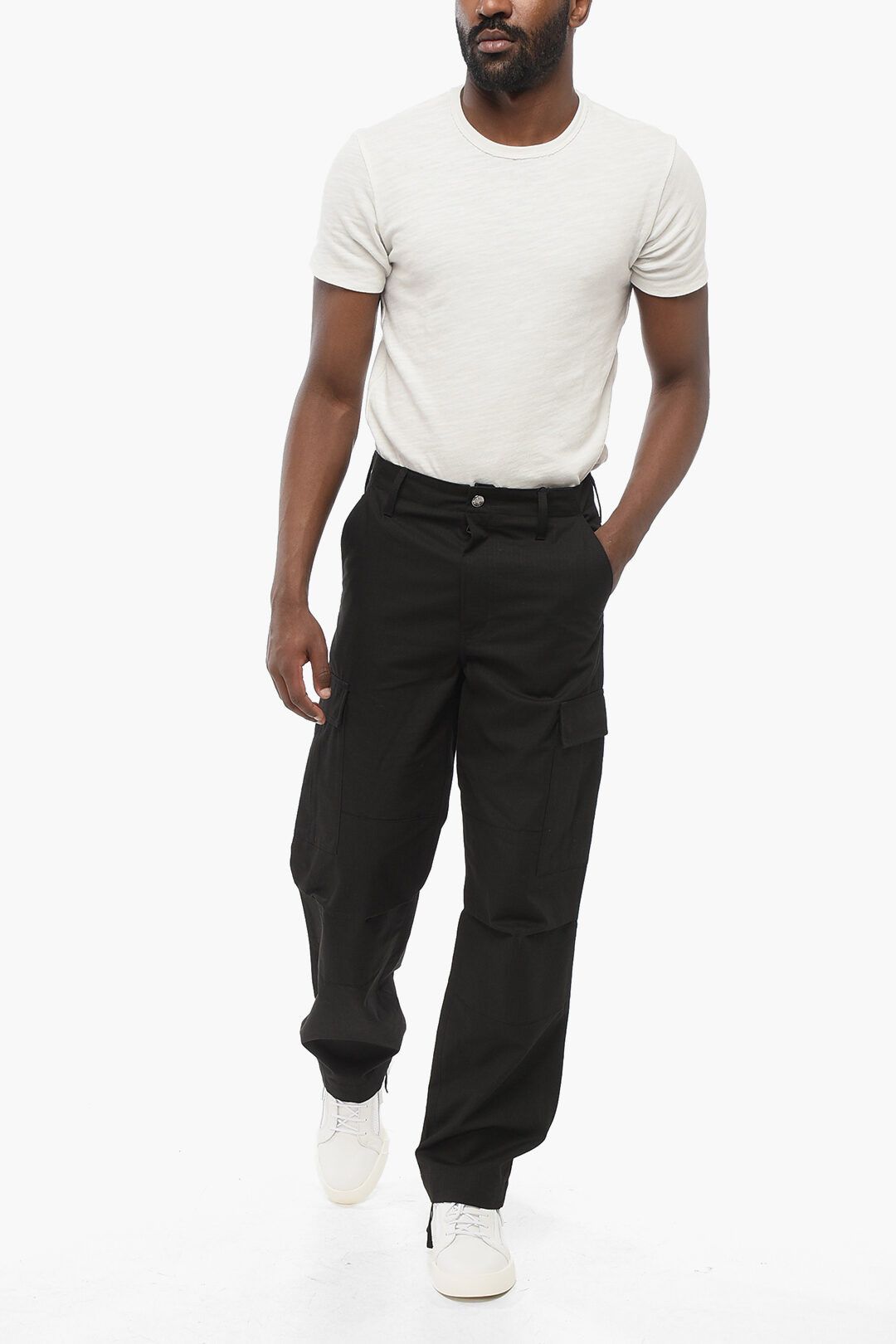 Dolce & Gabbana og1mm0825 Cotton Cargo Pant in Black Size US 34 / EU 50 - 2 Thumbnail