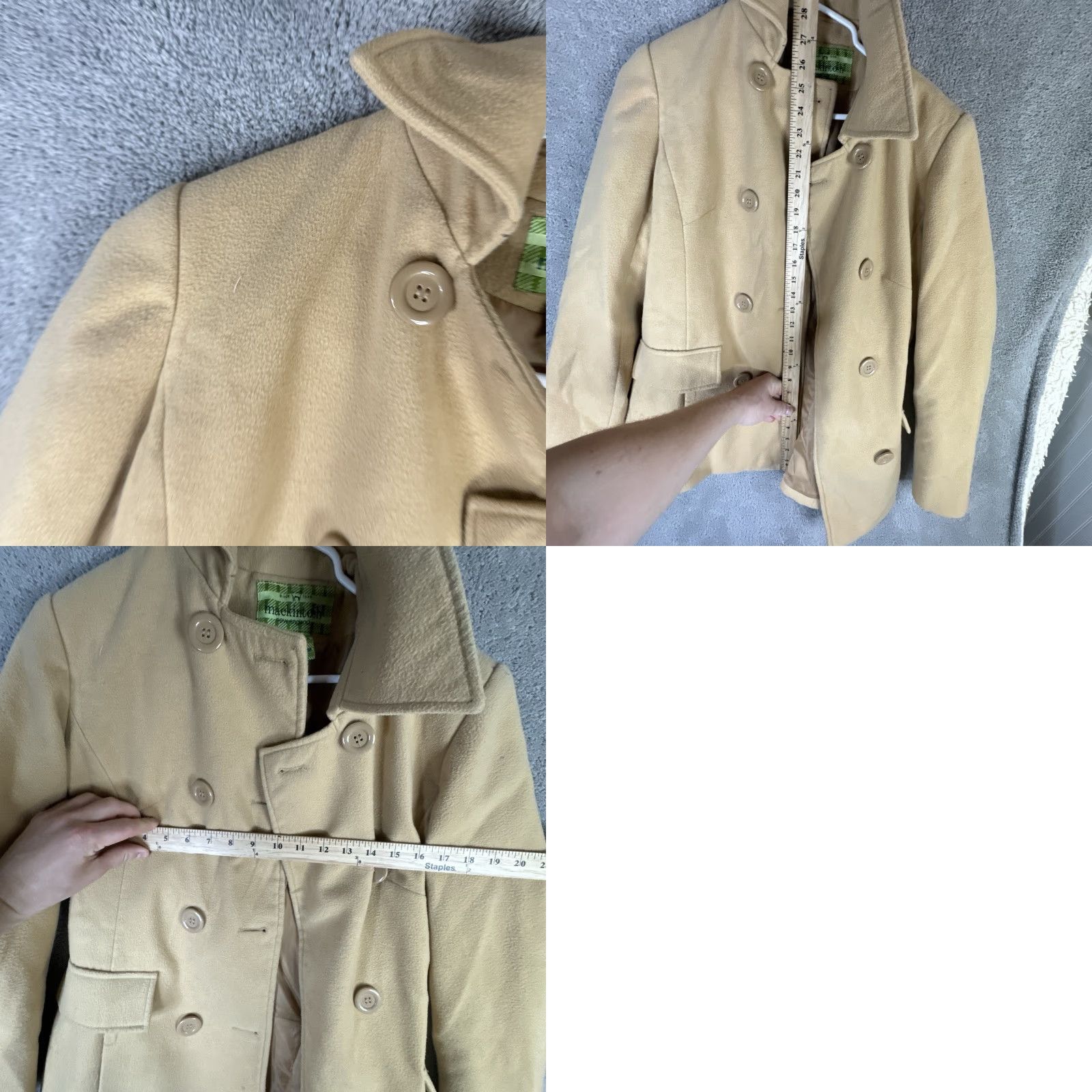 Mackintosh Mackintosh Coat Women's M Tan Brown Winter Coat Mid-Length Solid Polyester Lining Regular Jacket Women Size M / US 6-8 / IT 42-44 - 8 Thumbnail