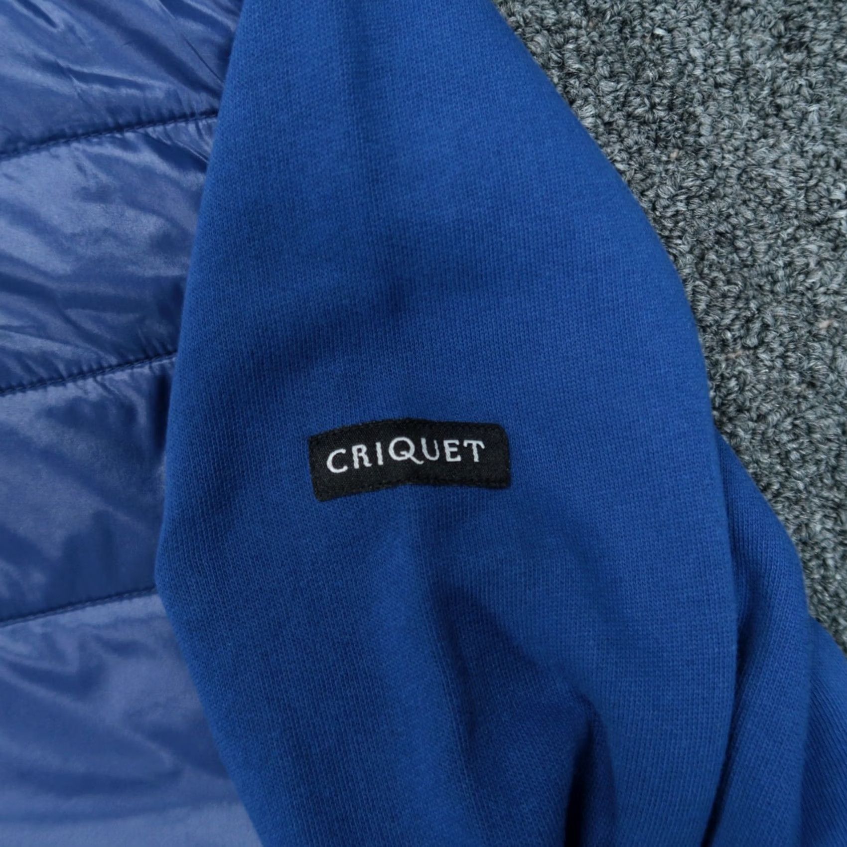Vintage Criquet Jacket Mens L Blue Hybrid Insulated Quilted Full Zip Pockets Lined Nylon Softshell Size US L / EU 52-54 / 3 - 4 Thumbnail