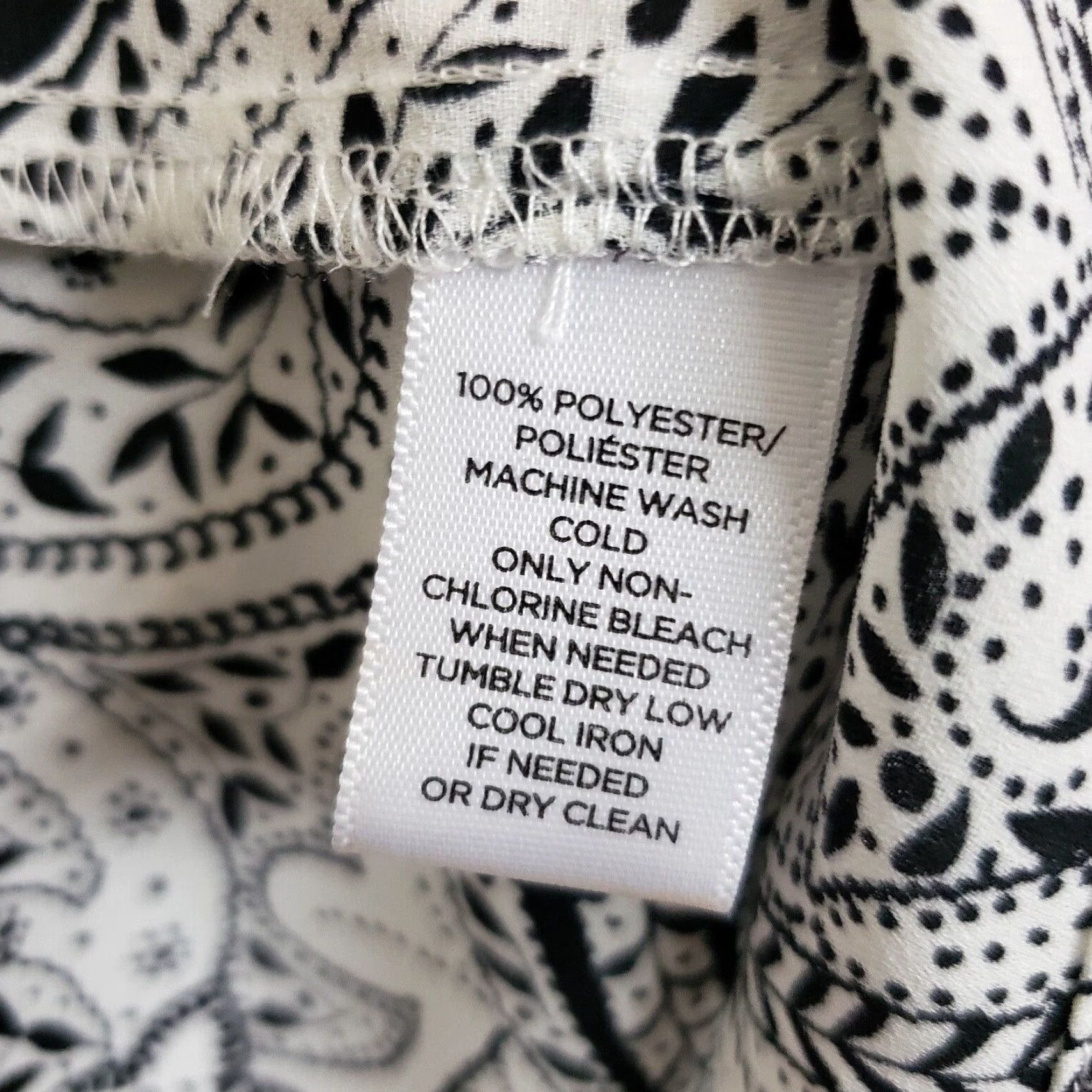 Ann Taylor Ann Taylor LOFT Blouse Womens XS Black White Paisley Short Sleeve Size XS / US 0-2 / IT 36-38 - 5 Thumbnail