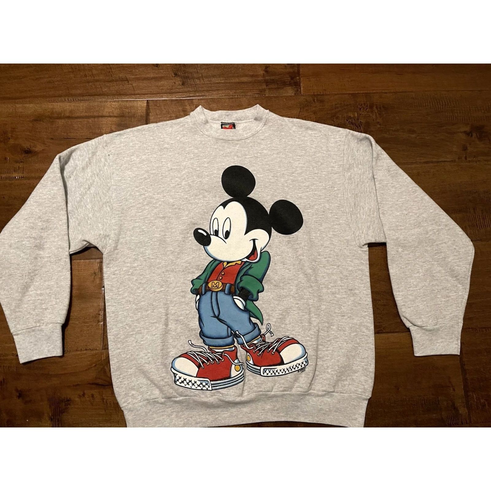 Mickey Unlimited VINTAGE Jerry Leigh Walt Disney Mickey Mouse Crewneck Sweatshirt Adult XL Gray Size US XL / EU 56 / 4 - 2 Thumbnail