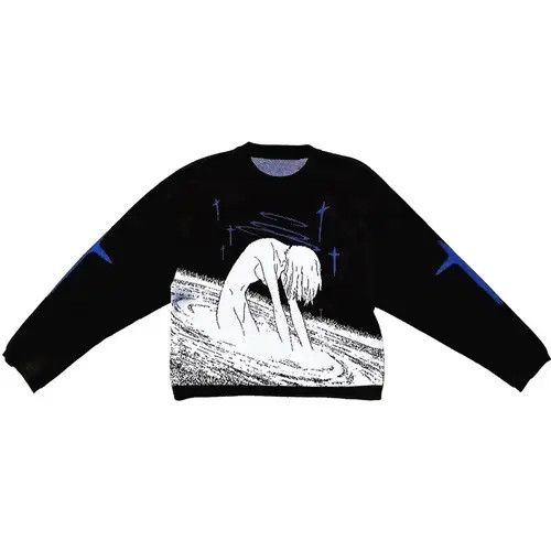 【rei】A MACHINE 24AW Inner Sweater Anime Evangelion Rei Ayanami Knitted High Quality Sweater