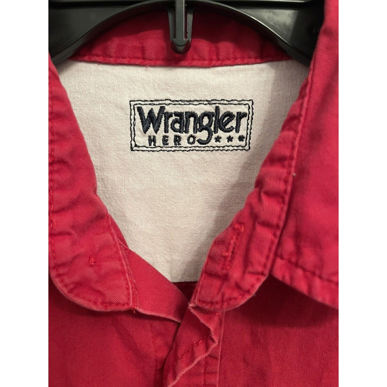Wrangler Wrangler Hero Button Up Large Red Short Sleeve Pockets Size US L / EU 52-54 / 3 - 2 Thumbnail