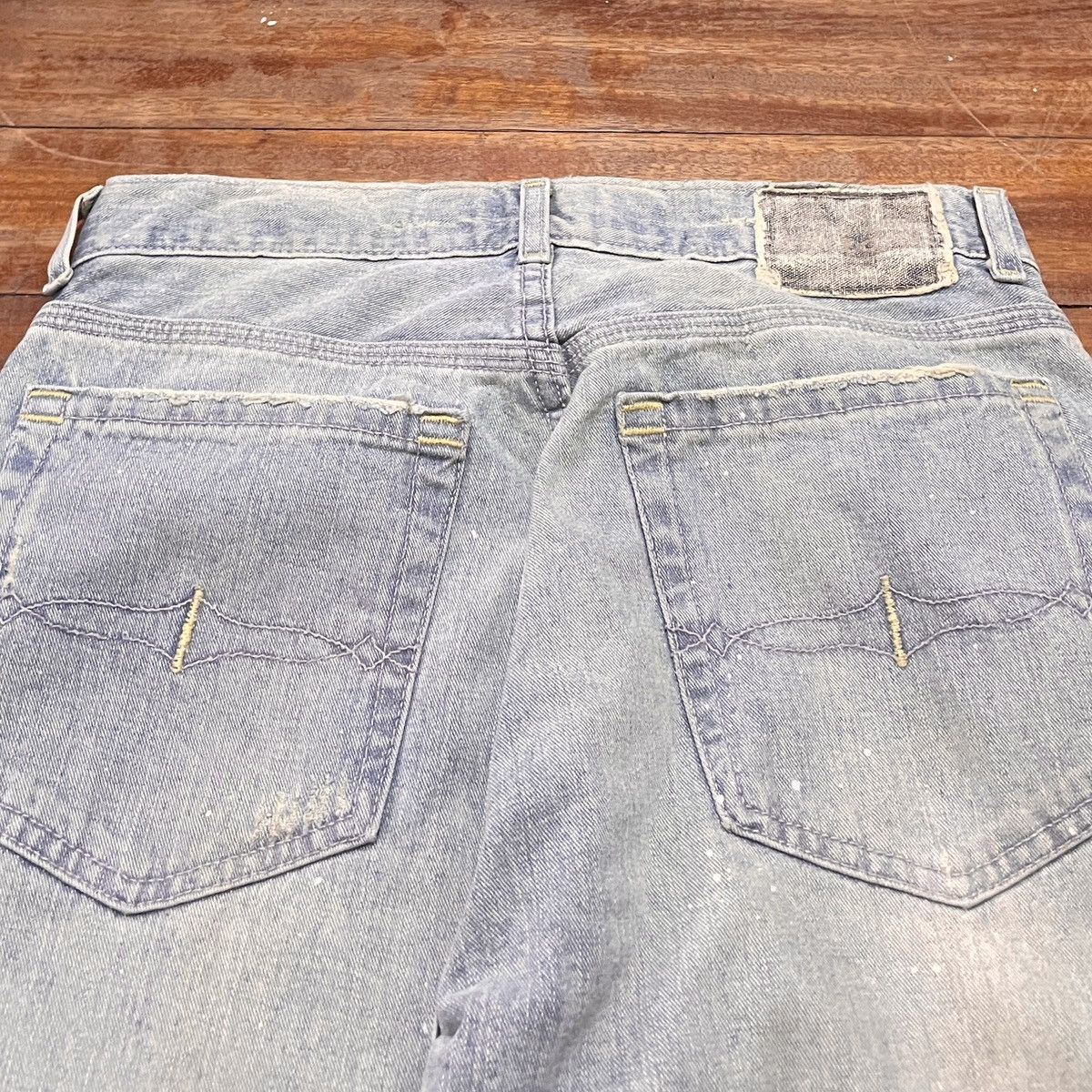 Japanese Brand Rare Design Vintage Brand Sneaker Fit Flared Jeans 2000s Size US 32 / EU 48 - 4 Thumbnail