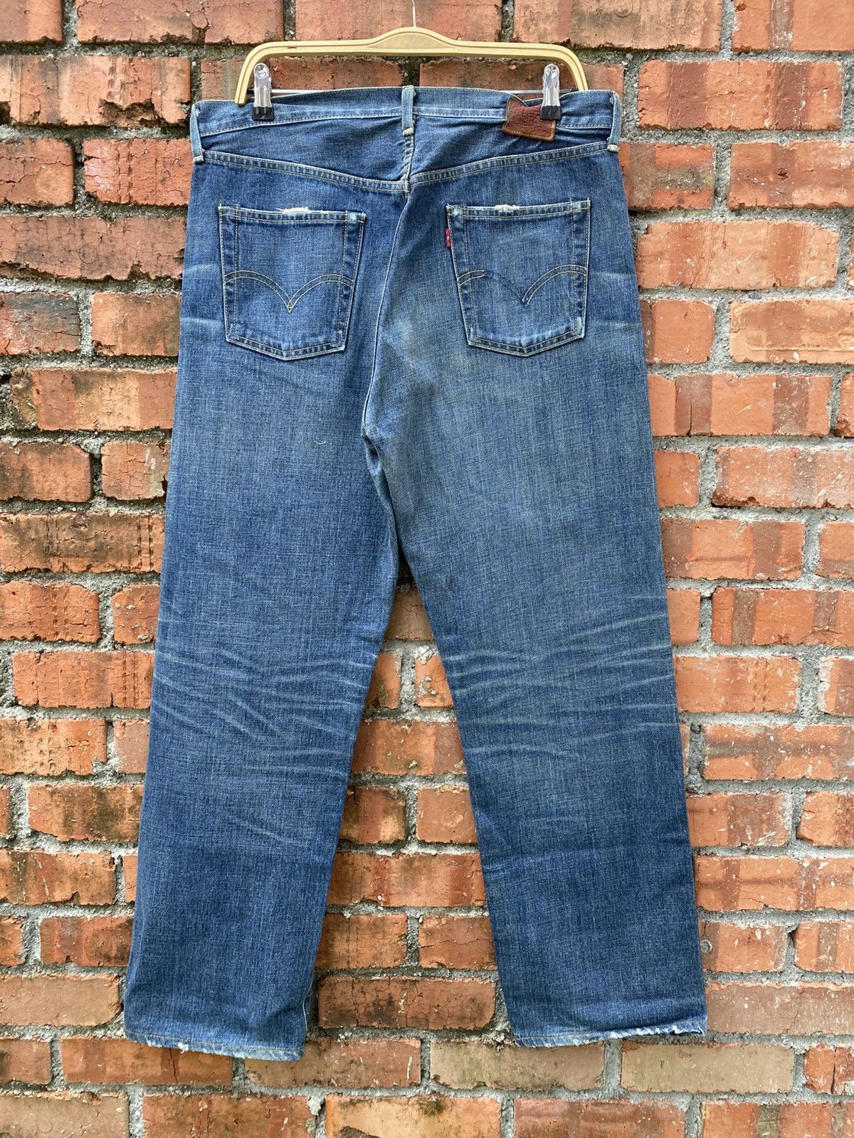 Levi's Vintage Clothing W35x31.5 Vintage levi's 502xx redline big E denime Size US 35 - 2 Thumbnail