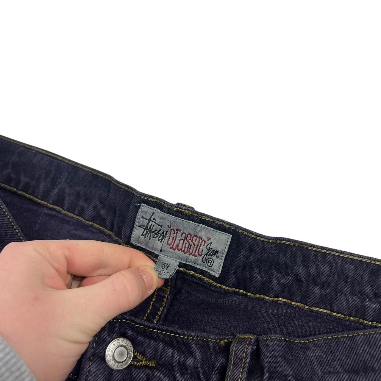 Stussy Stussy “classic” Purple / Indigo Jeans - Waist: 35” Size US 35 - 5 Thumbnail