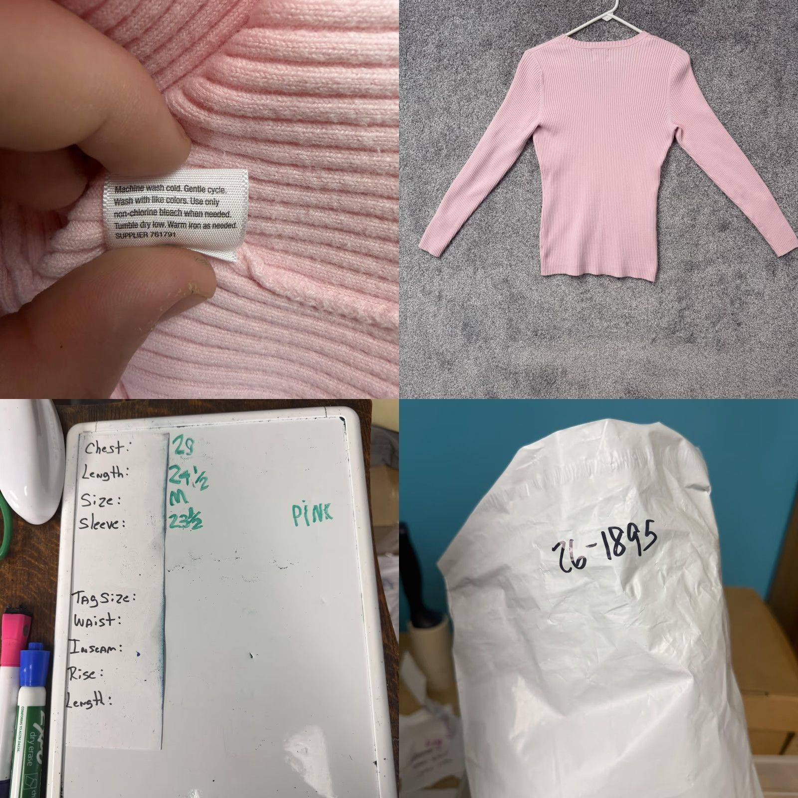 Vintage VINTAGE St. John's Bay Sweater Women M Pink Solid Knit Slim Fit V-Neck Long Sleeve Spring Casual Preppy Office Core Size M / US 6-8 / IT 42-44 - 8 Thumbnail