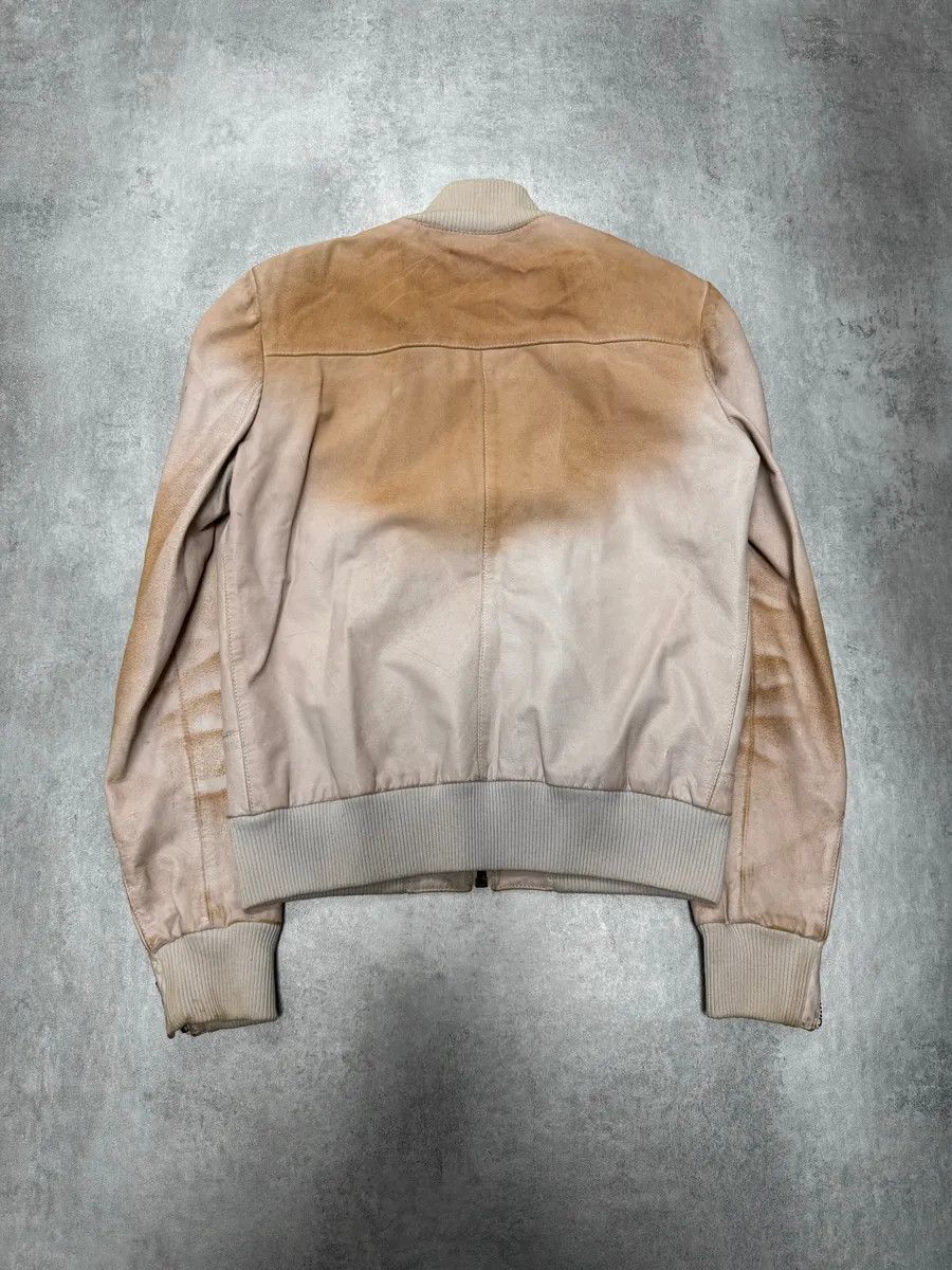 Vintage 2000s Dolce & Gabbana Gradient Effect Multi-Zip Leather Jacket Size US XS / EU 42 / 0 - 3 Thumbnail