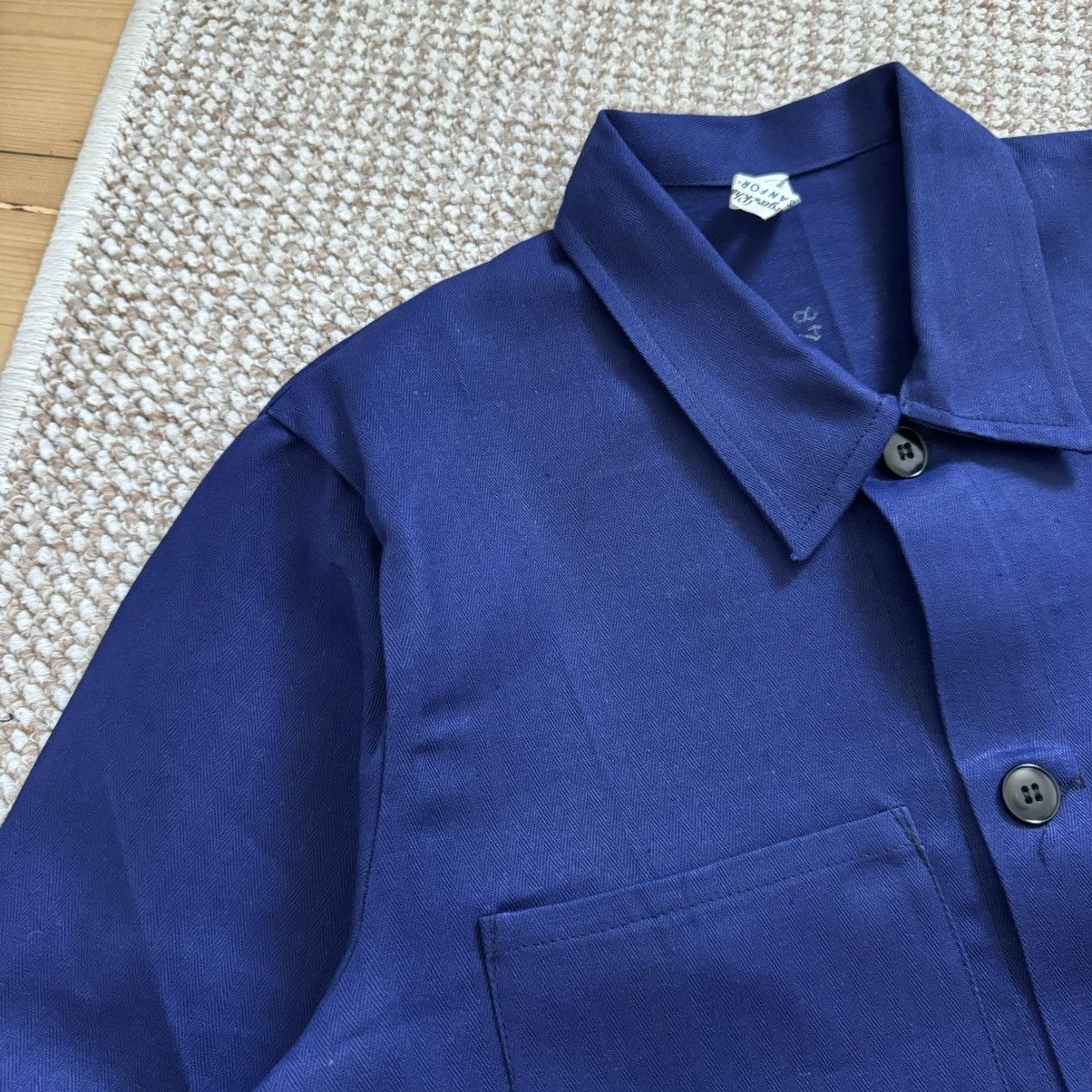 Le Laboureur French vintage HBT herringbone navy works jacket Size US M / EU 48-50 / 2 - 5 Thumbnail