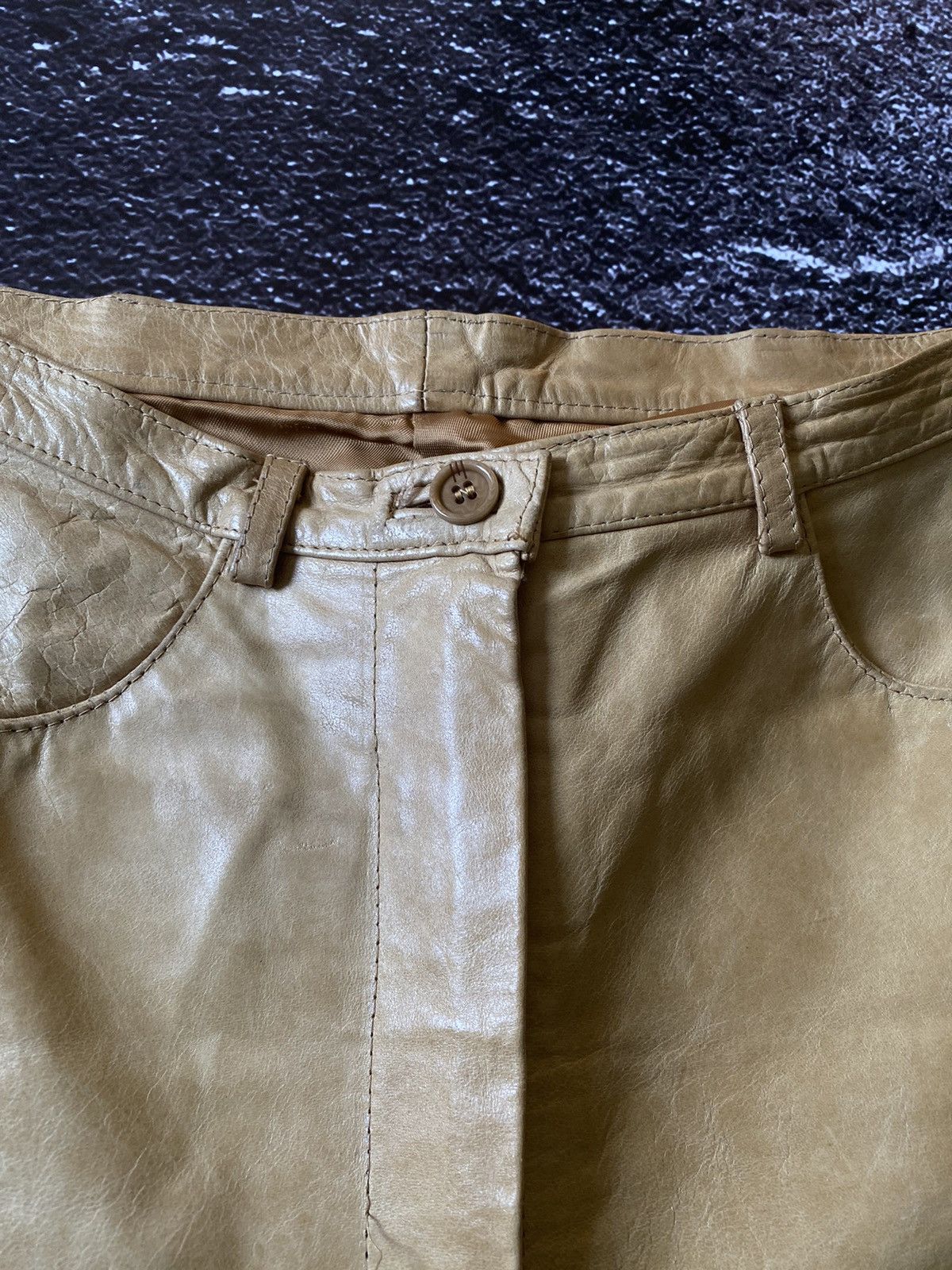 Missoni Vintage Missoni Rare Leather Trouser Pants Women Size 27" / US 4 / IT 40 - 12 Thumbnail