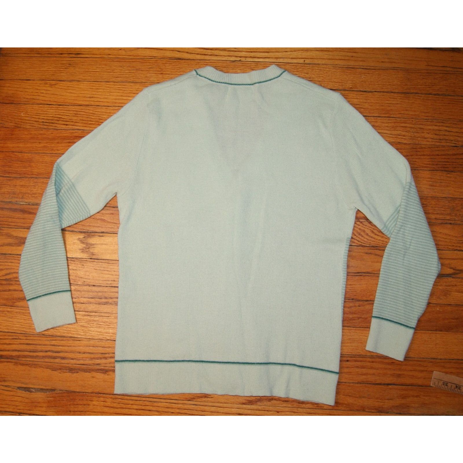 Vintage Vintage 70s Green Womens L Cardigan Sweater Embroider Leaves Size L / US 10 / IT 46 - 5 Thumbnail