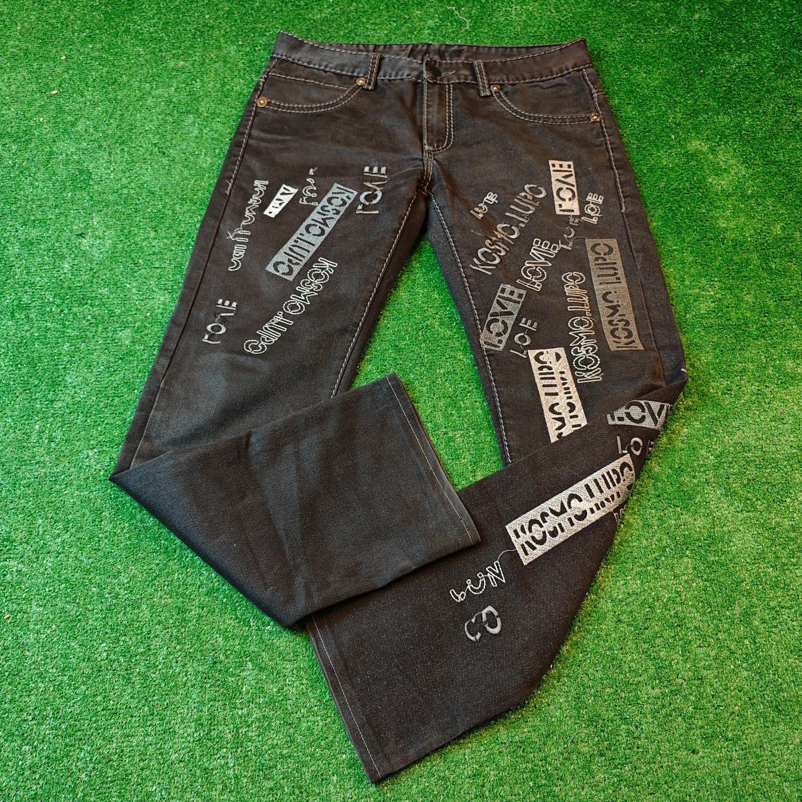 Other Kosmo Lupo Jeans Mens 30 Straight embroidered drip y2k Size US 30 / EU 46 - 2 Thumbnail